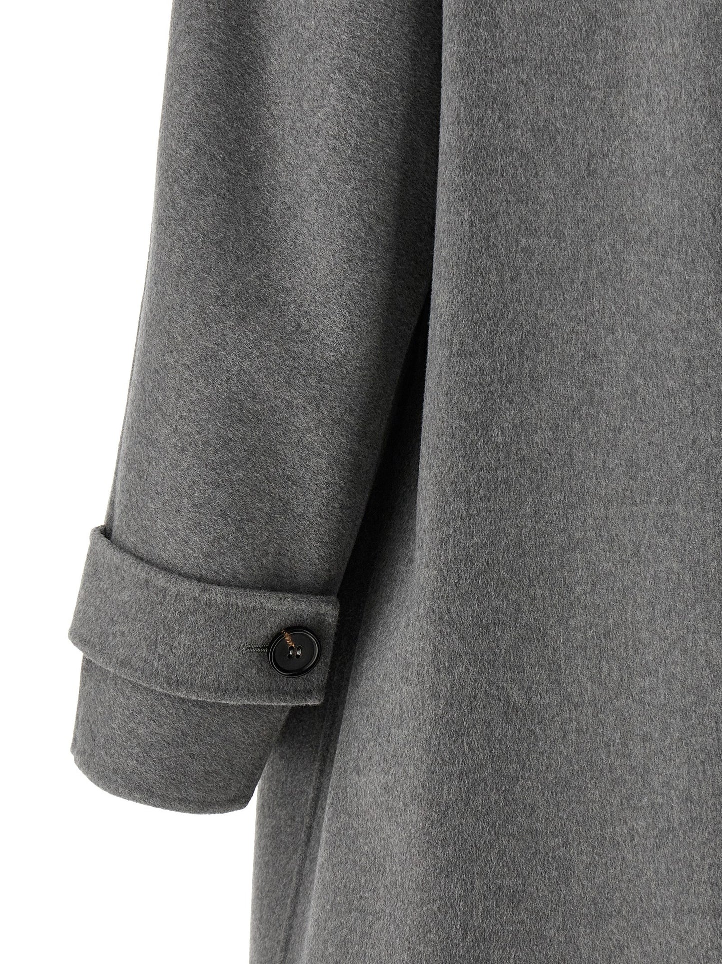 'S Max Mara Grauer Wollmantel aus reiner Schurwolle