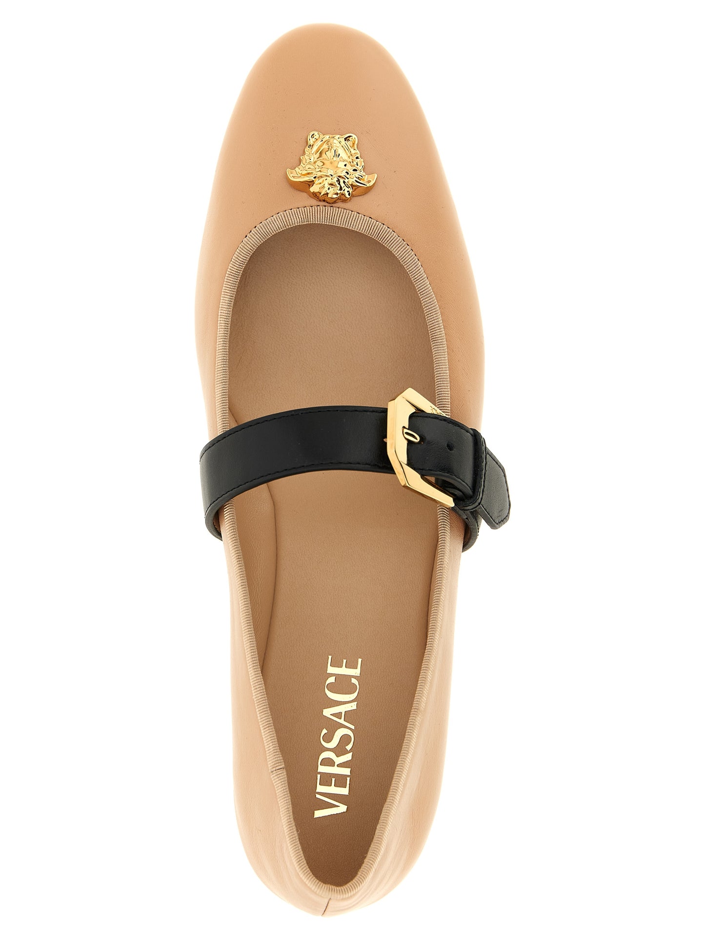 Versace Mehrfarbige Ballerinas aus Lammleder
