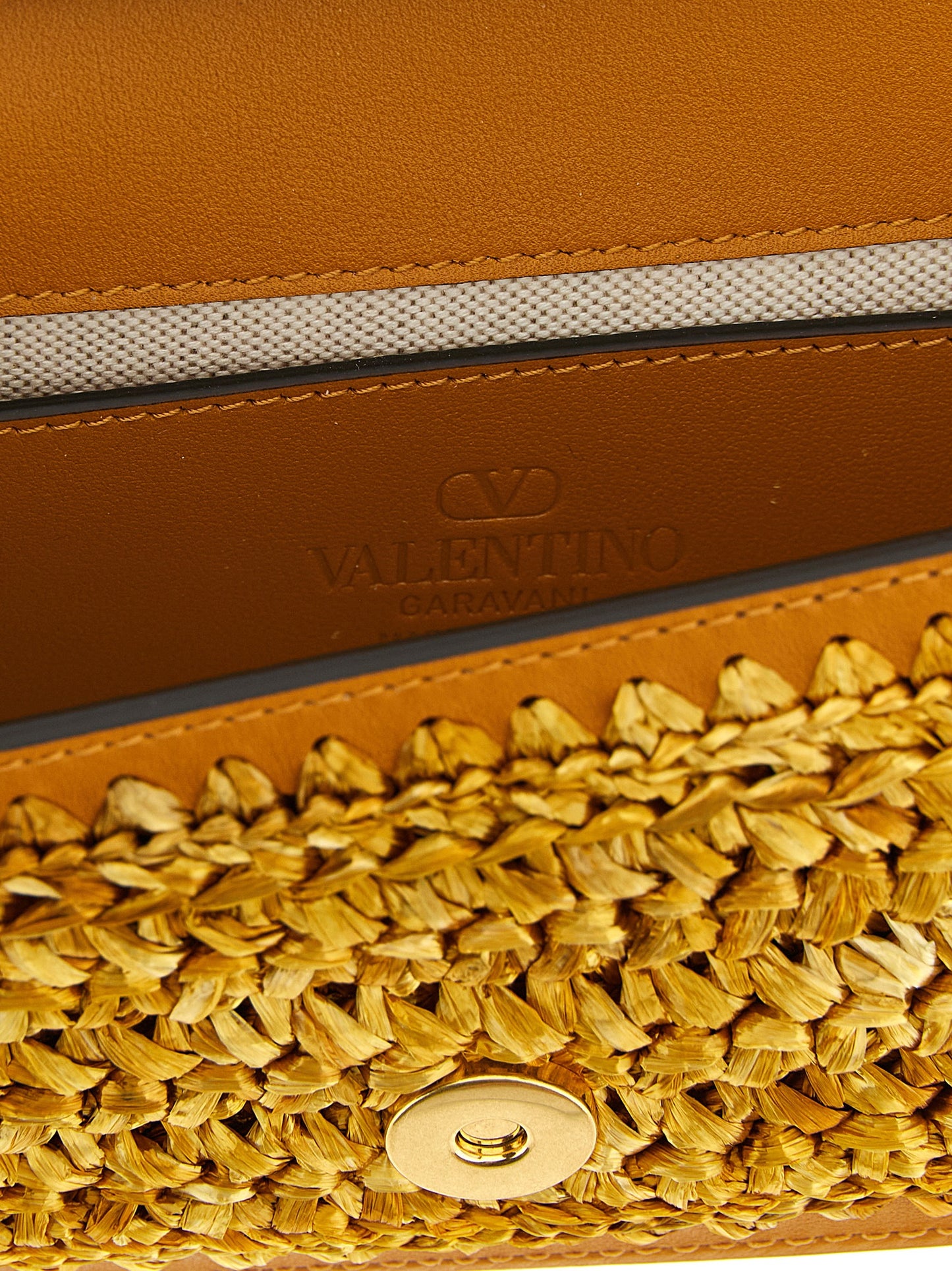 Valentino Garavani Goldene Viscose Schultertasche