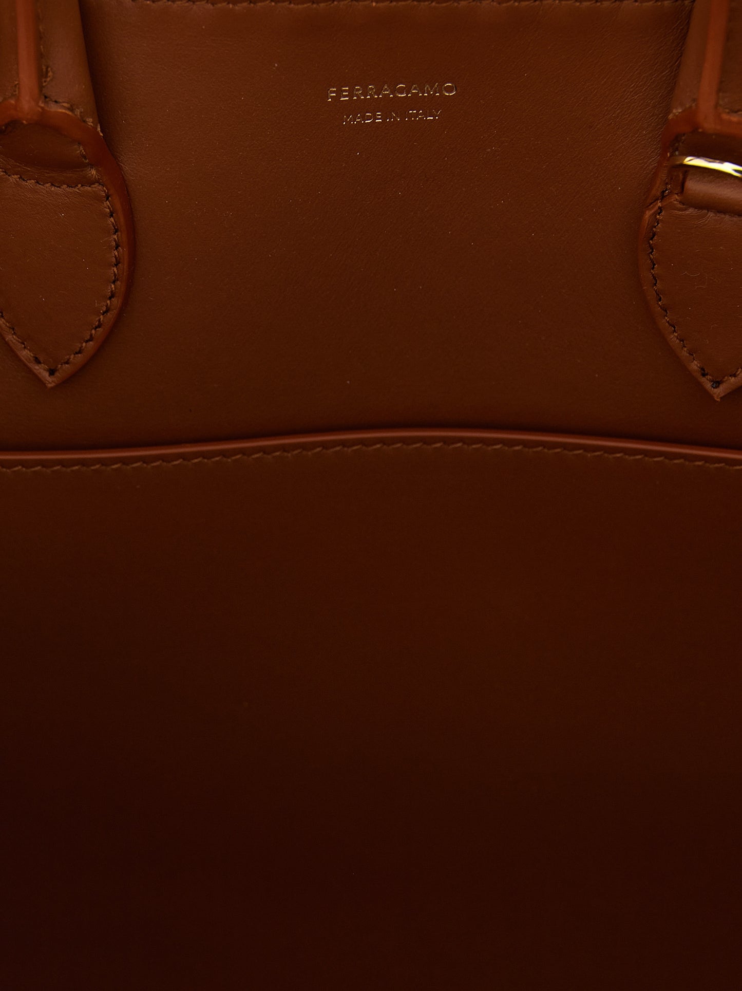 Ferragamo Braune Kalbsleder-Handtasche