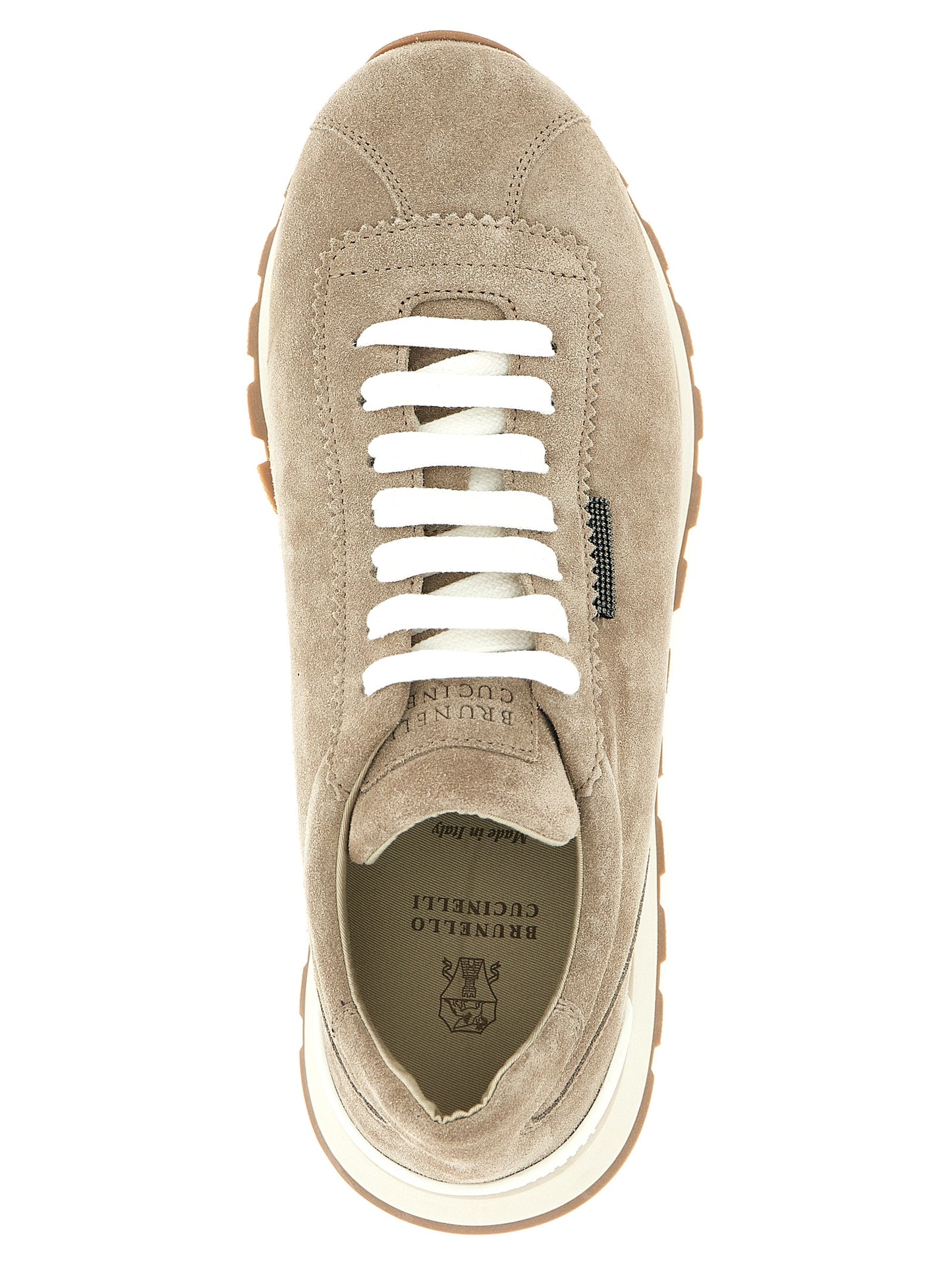 Brunello Cucinelli Runner-Sneaker aus beigem Wildleder – Produktansicht 4 | Arca Lucia
