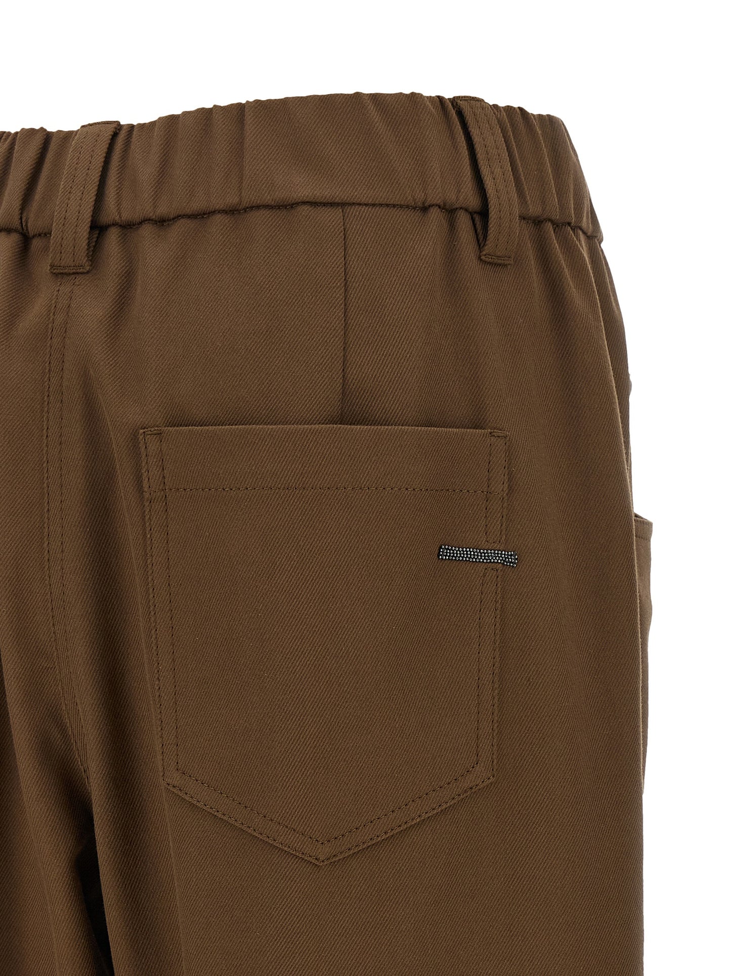 Brunello Cucinelli Braune Baumwollhose für die Freizeit