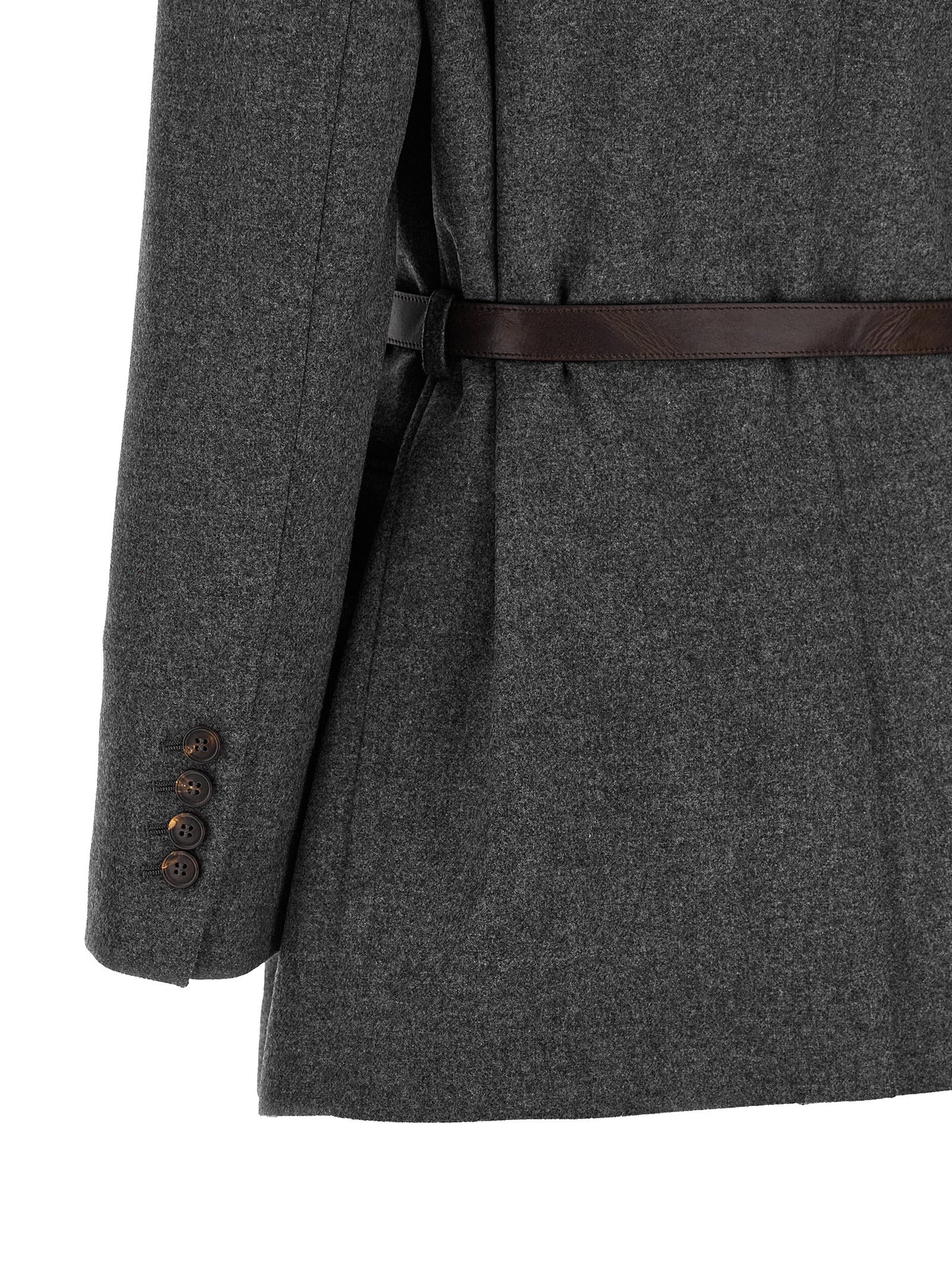 Brunello Cucinelli Grauer Blazer aus reiner Schurwolle