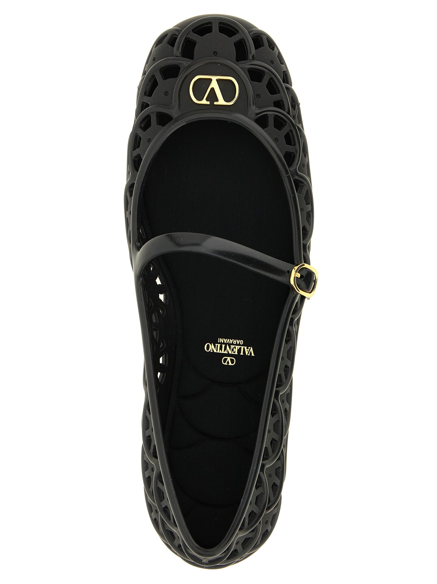 Valentino Garavani Schwarze Ballerinas aus Polyvinyl