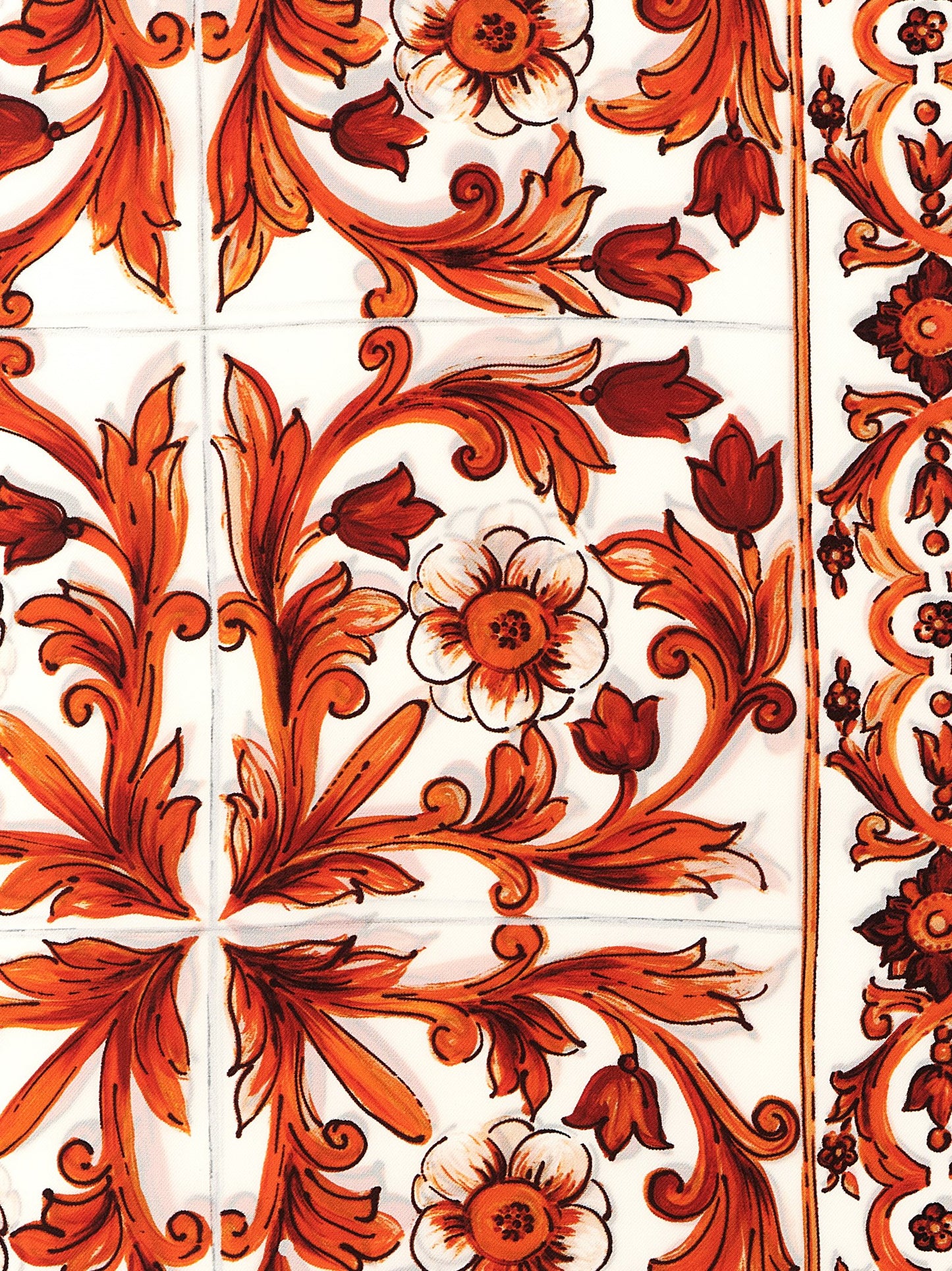 Dolce & Gabbana Orange Seidenschal