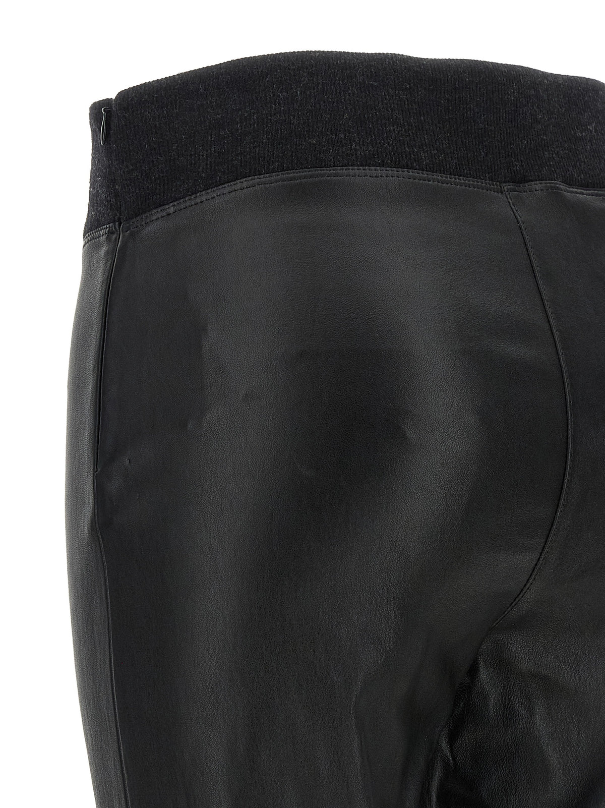 Brunello Cucinelli Leggings aus schwarzem Lammleder