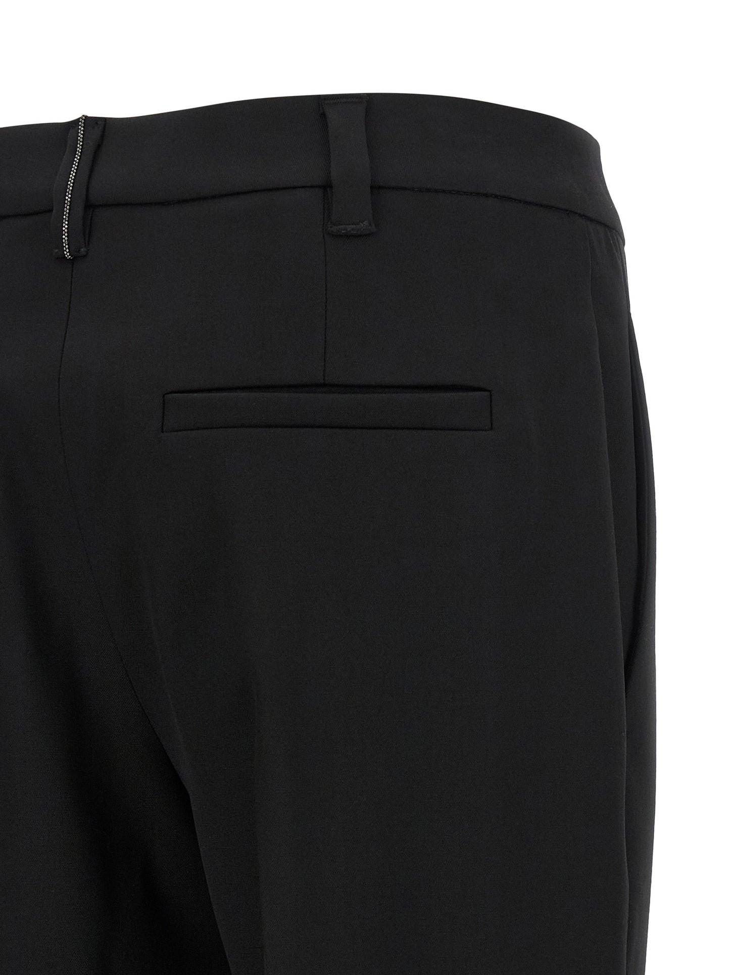 Brunello Cucinelli Schwarze Hose aus reiner Schurwolle