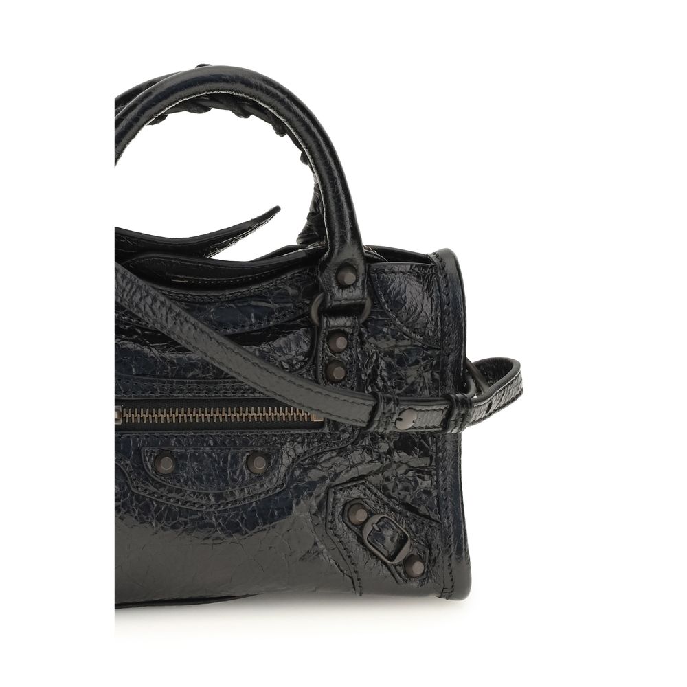 Balenciaga Le City Nano Schwarze Lammleder-Tasche – Ansicht 4 | Arca Lucia