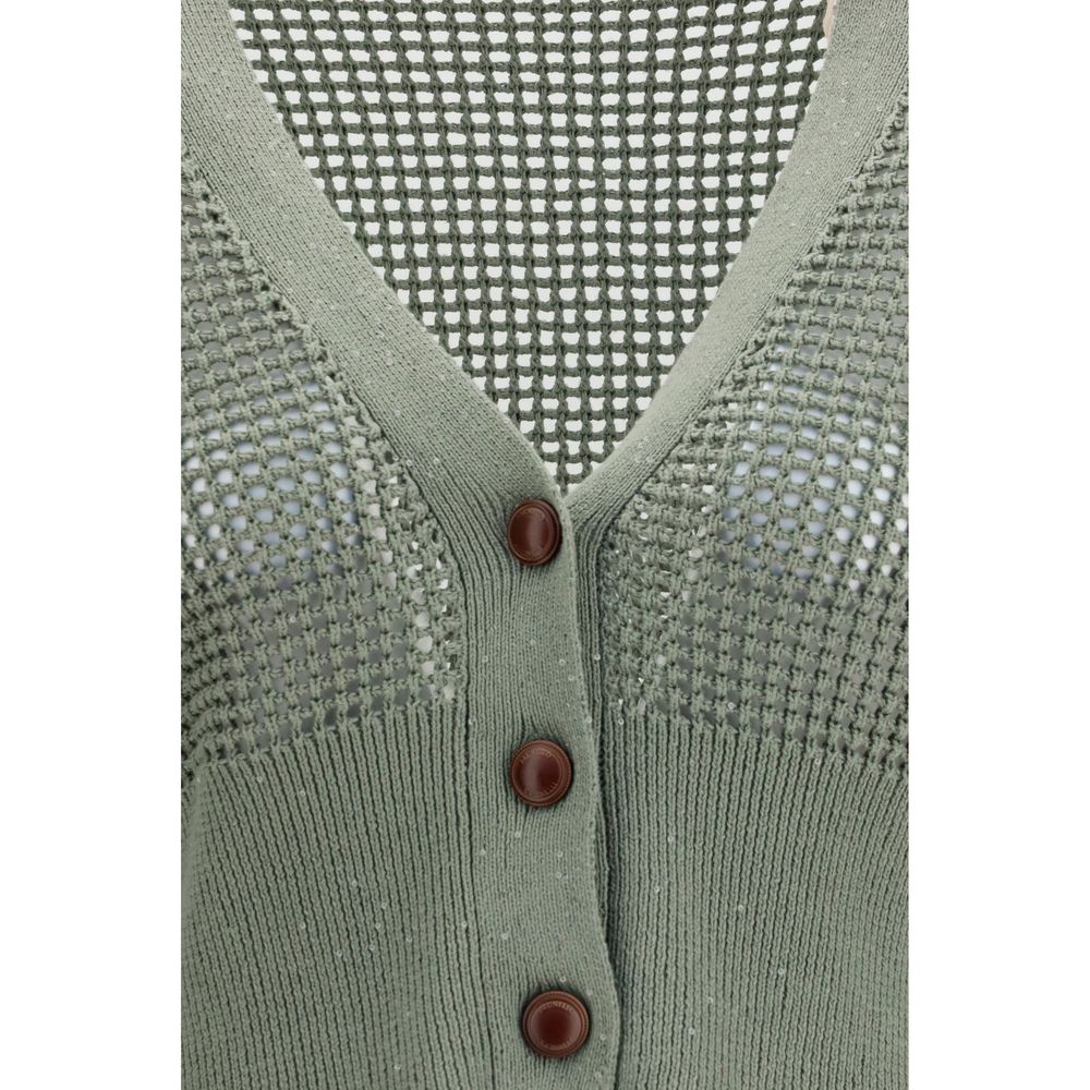Brunello Cucinelli Baumwoll-Cardigan in Zweifarbenoptik