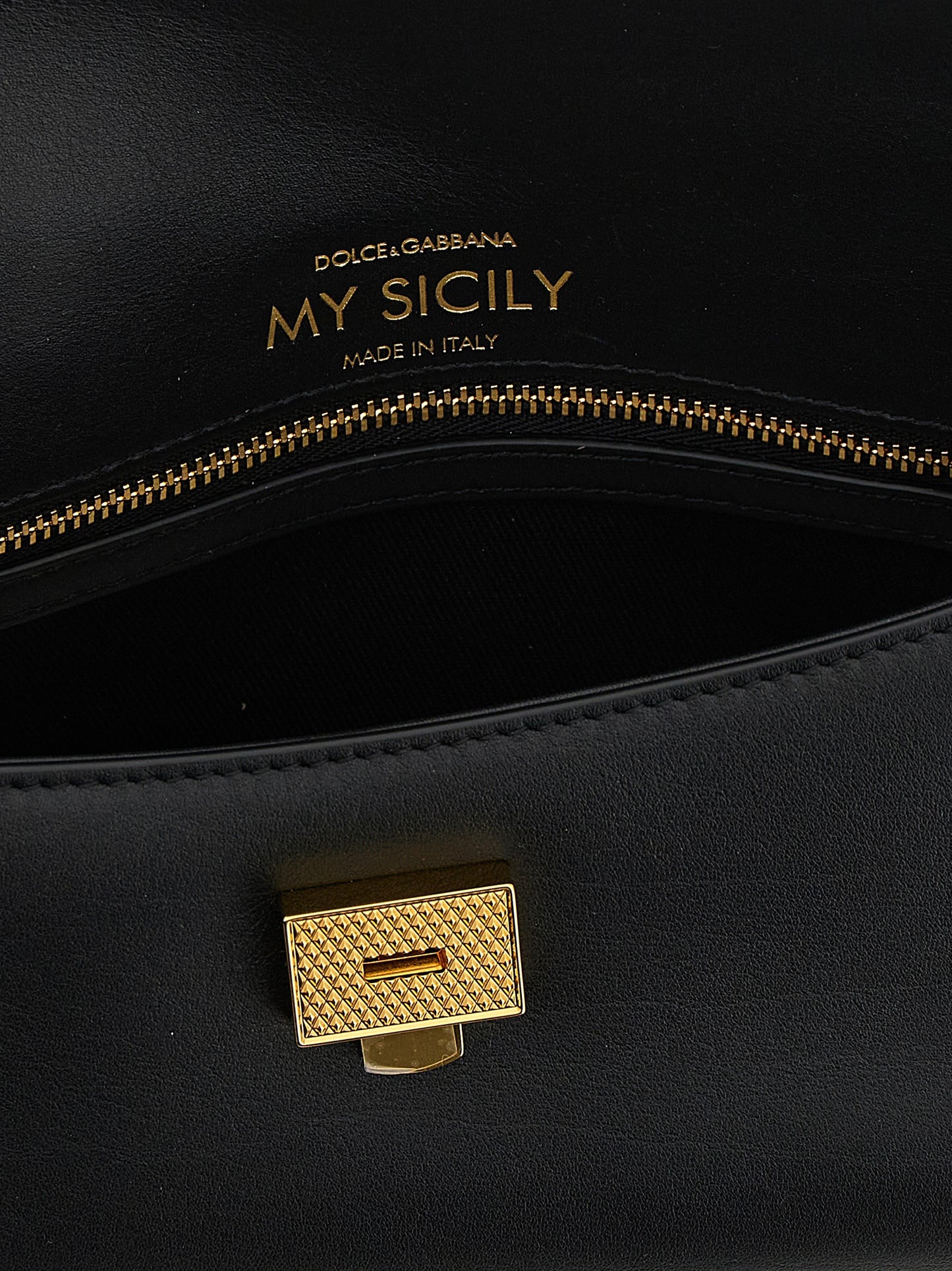 Dolce & Gabbana Schwarze Kalbsleder-Handtasche