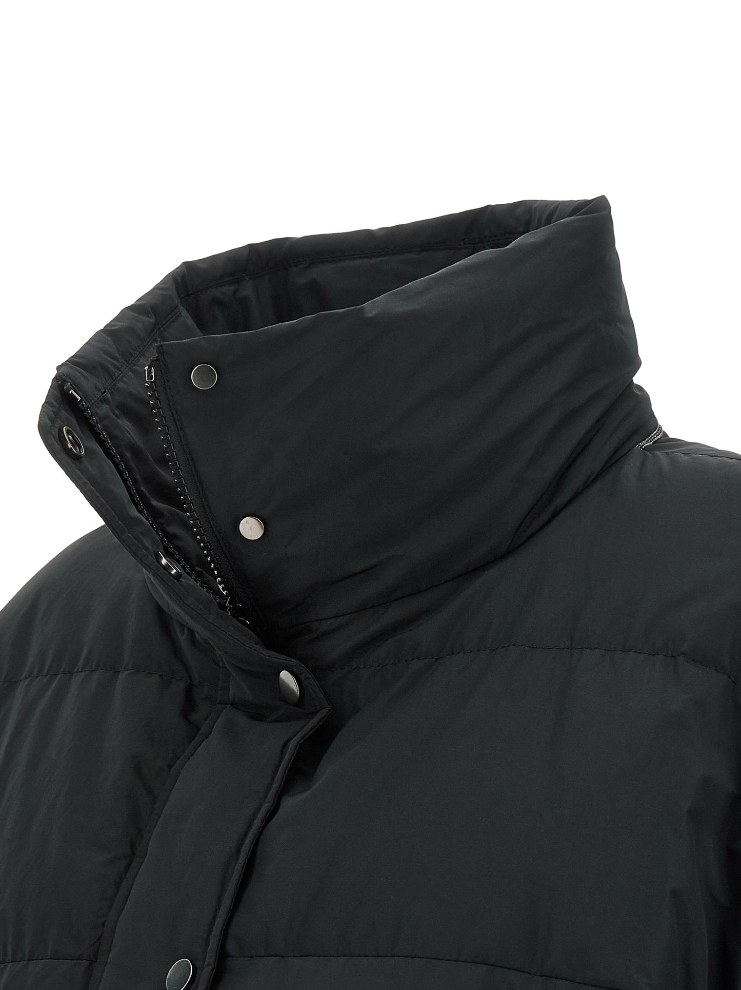 Brunello Cucinelli Schwarze Baumwoll-Shell-Jacke