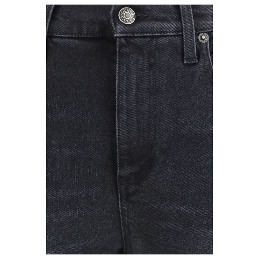 Gucci Schwarze Skinny Jeans aus Baumwolle