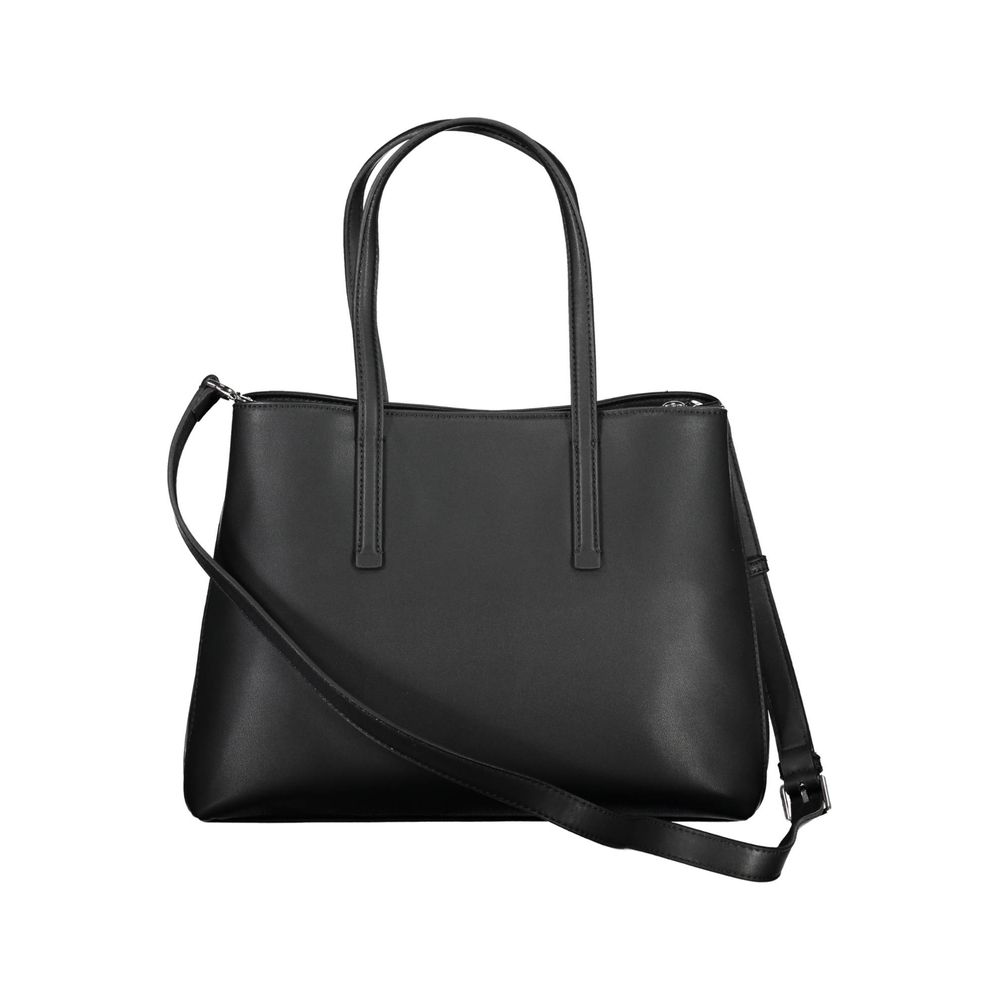 Calvin Klein Schwarze Damen-Handtasche aus Polyester