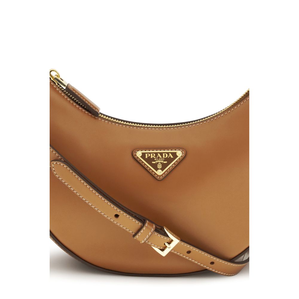 Prada Beige Kalbsleder Bos Taurus Schultertasche