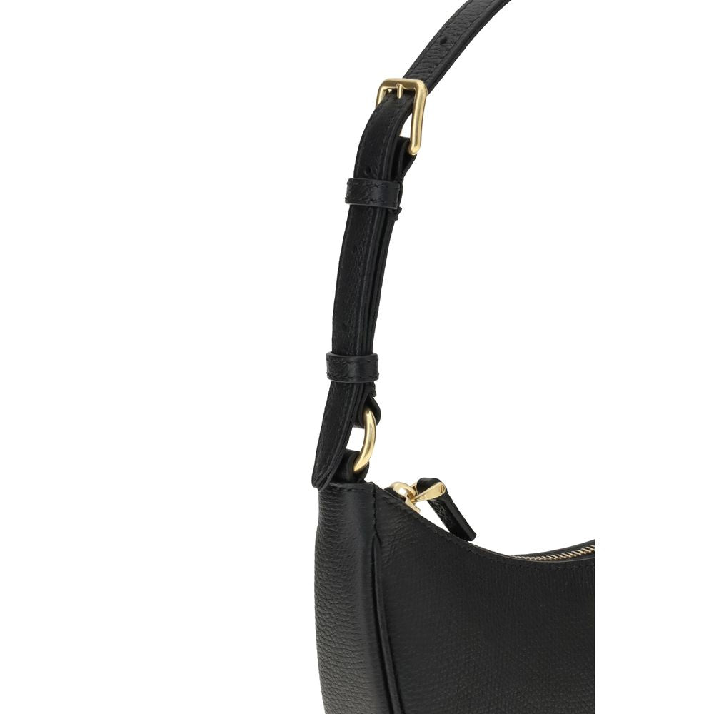 Valentino Garavani Schwarze Bos Taurus Kalbsleder Schultertasche