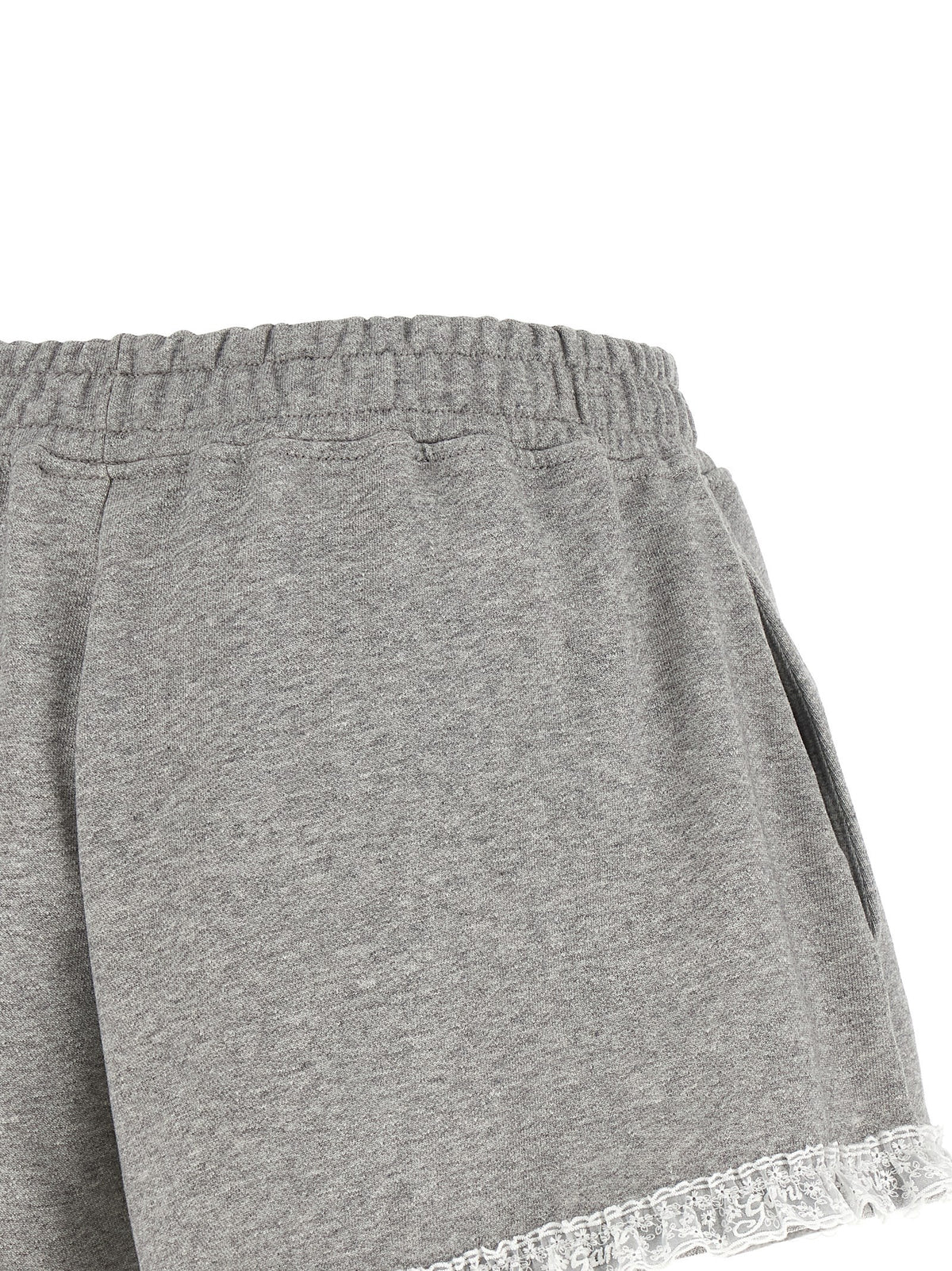 Ganni Graue Bio-Baumwoll-Bermudashorts