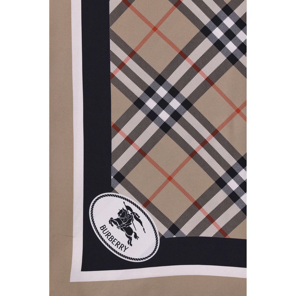 Burberry Sciarpa in Seta – Beige