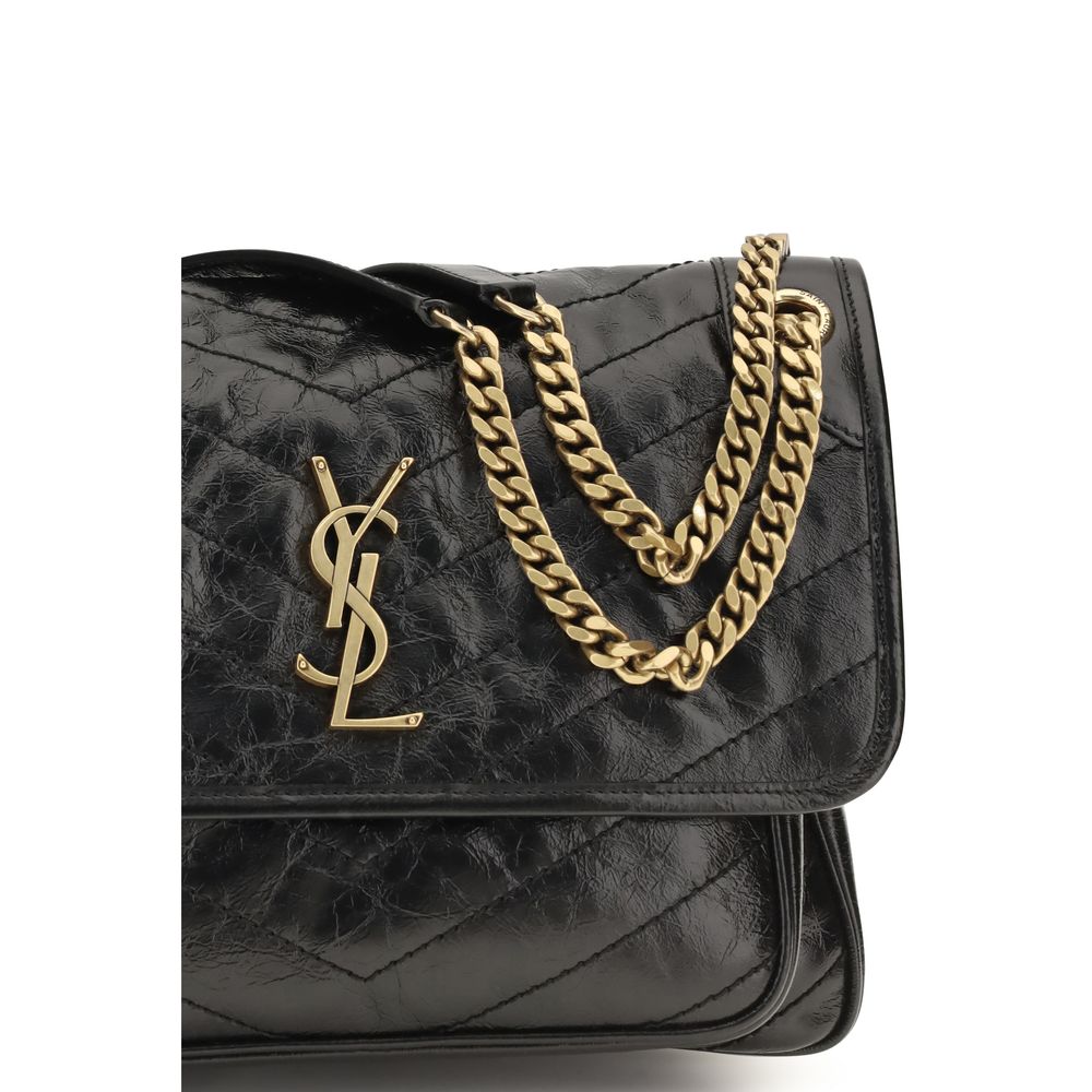 Saint Laurent Black Niki Calfskin Shoulder Bag