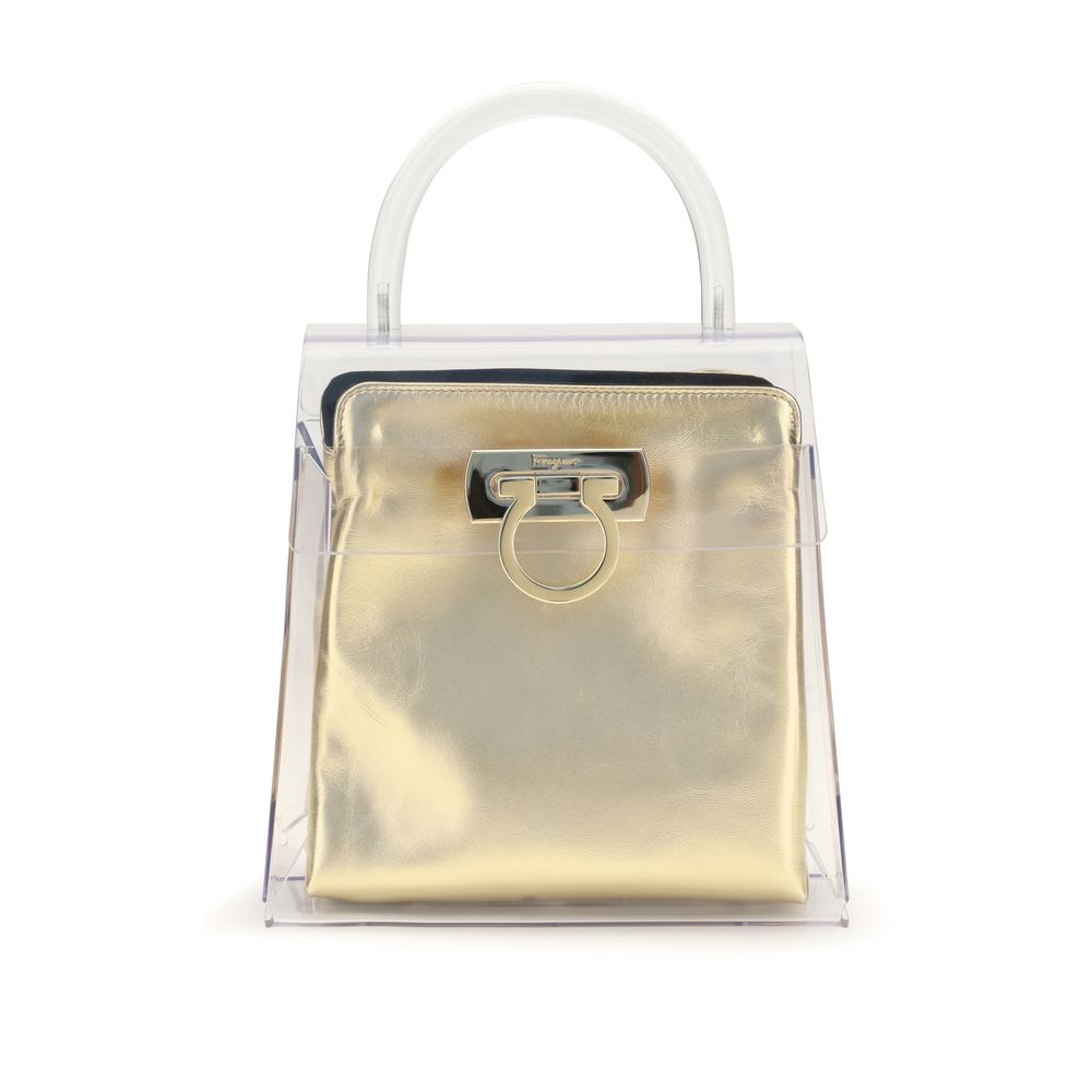 Ferragamo Schwarze PVC Handtasche