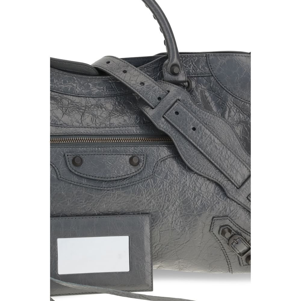 Balenciaga Grey Lambskin Shoulder Bag
