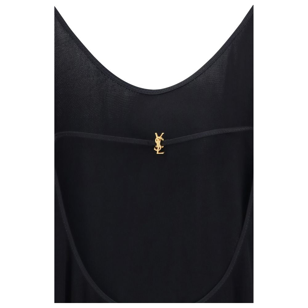 Saint Laurent Schwarzes Viskose-Freizeitkleid