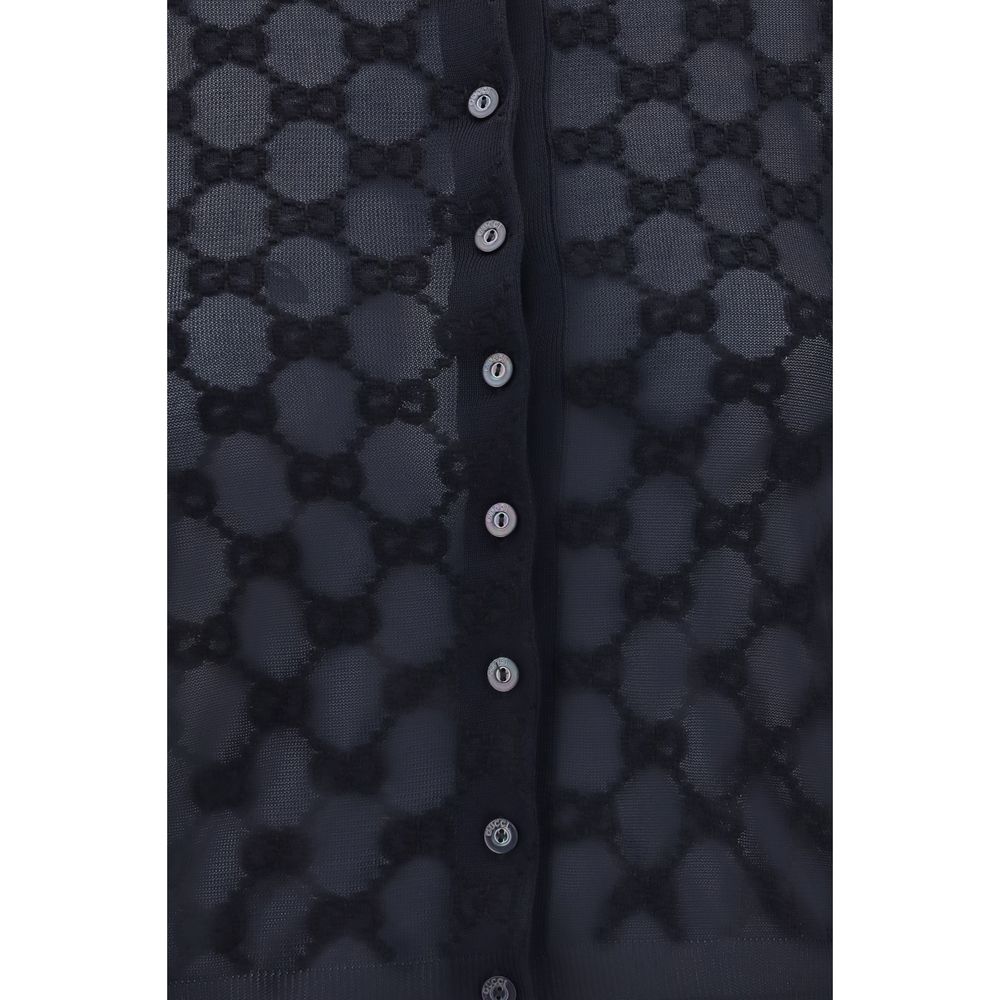 Gucci Schwarzer Cardigan aus Viskose