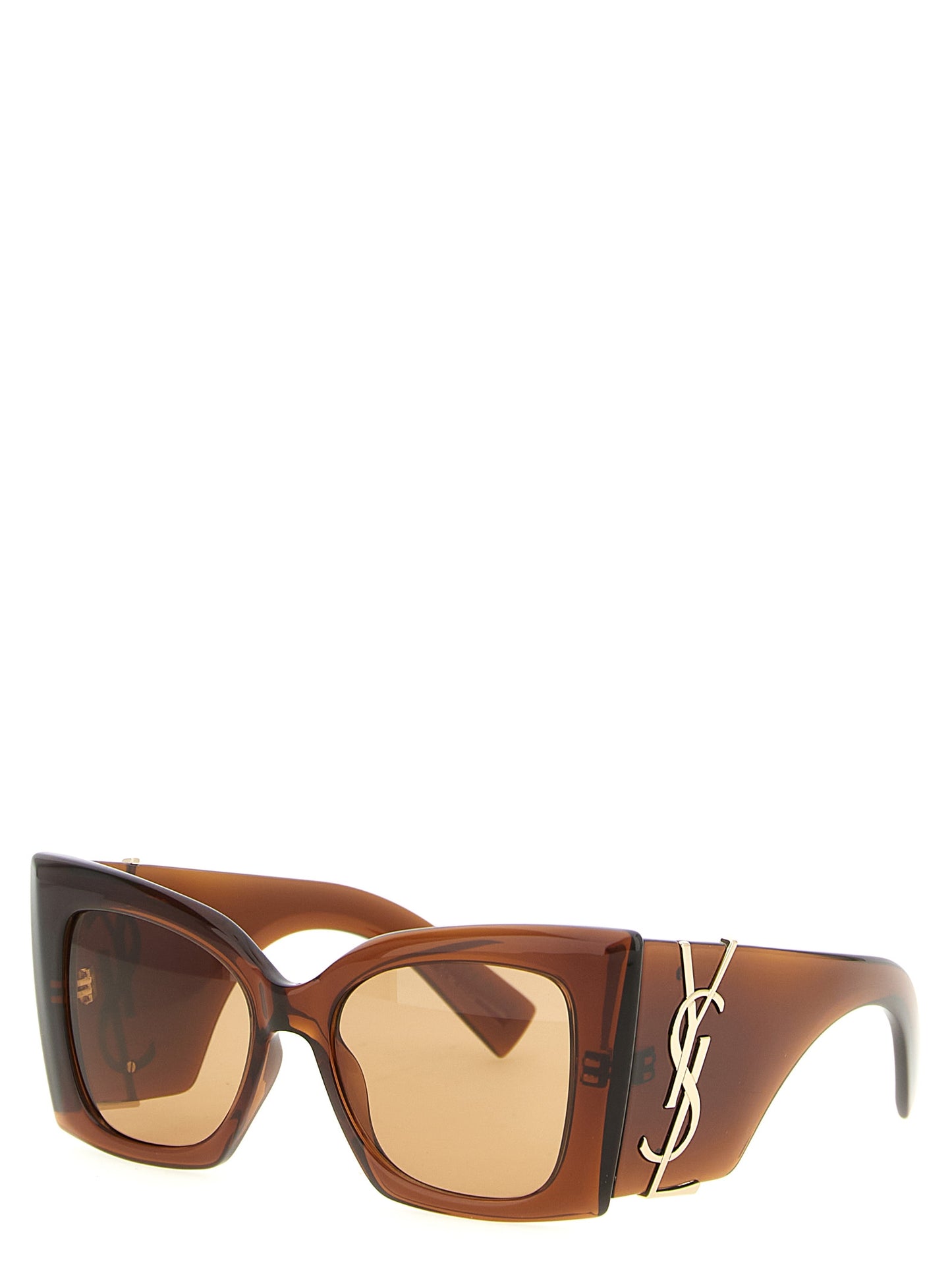 Saint Laurent Braune Sonnenbrille aus Acetat