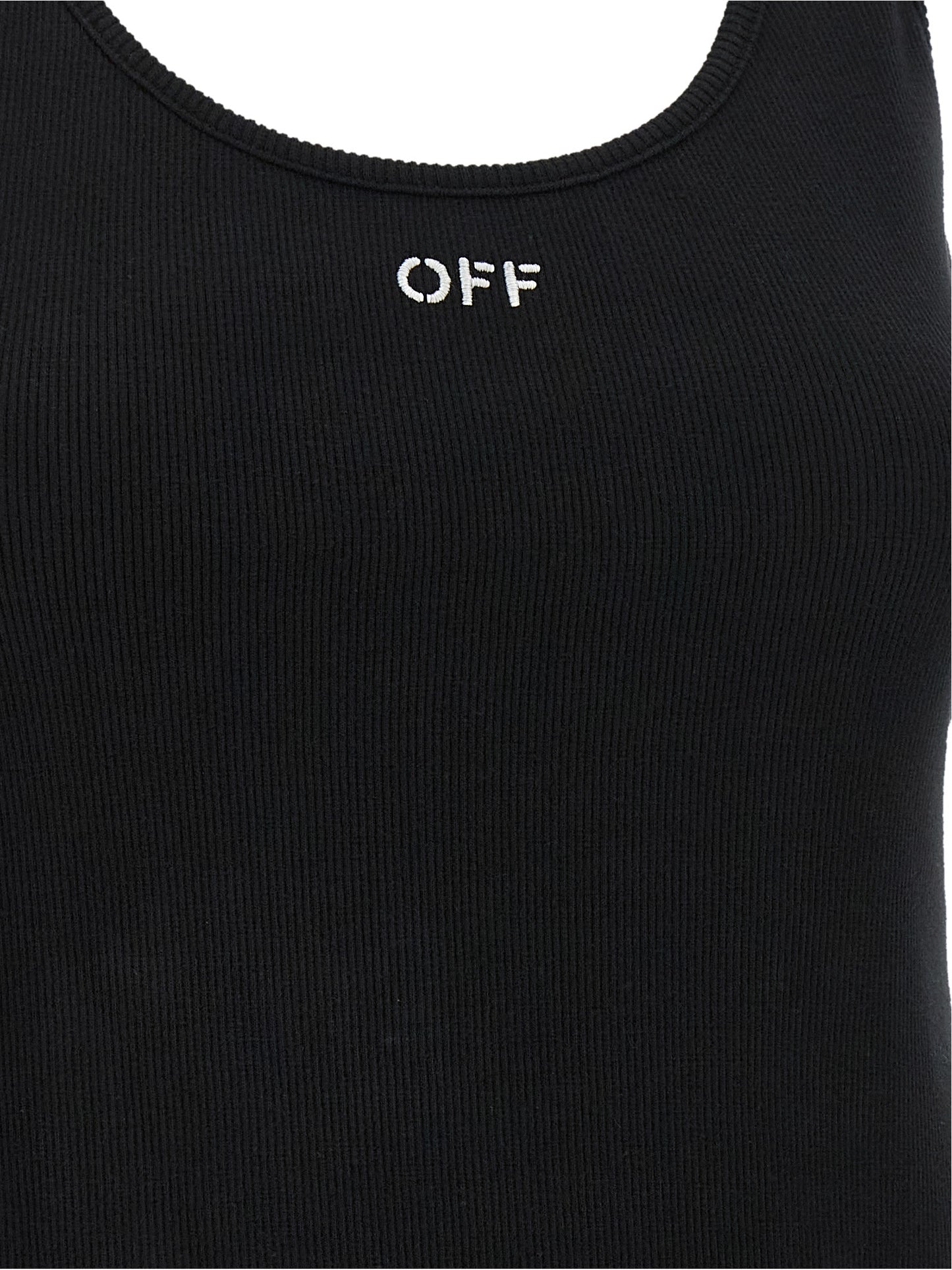 Off-White Schwarze Baumwoll-Tanktops