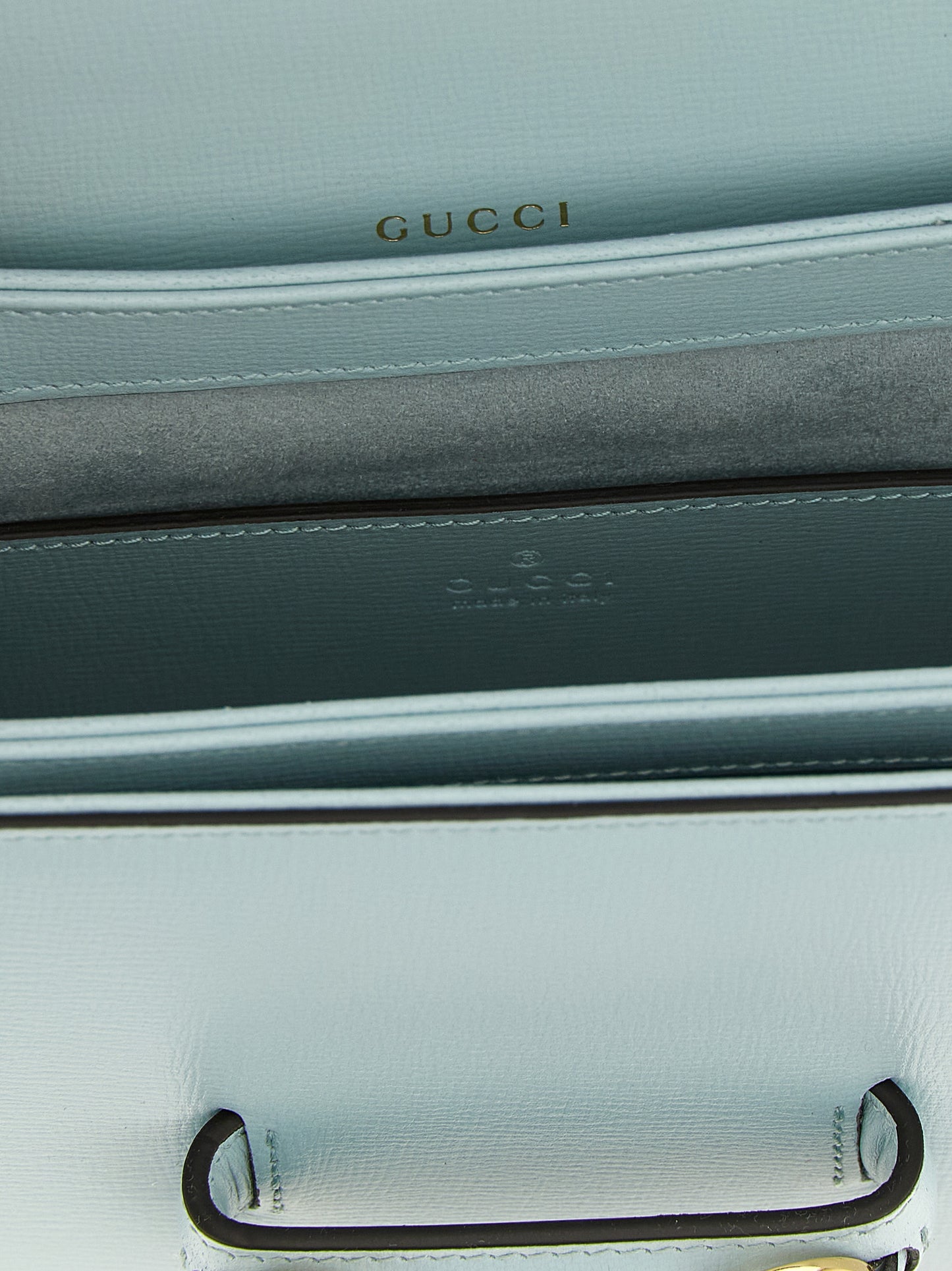 Gucci Schultertasche aus blauem Kalbsleder