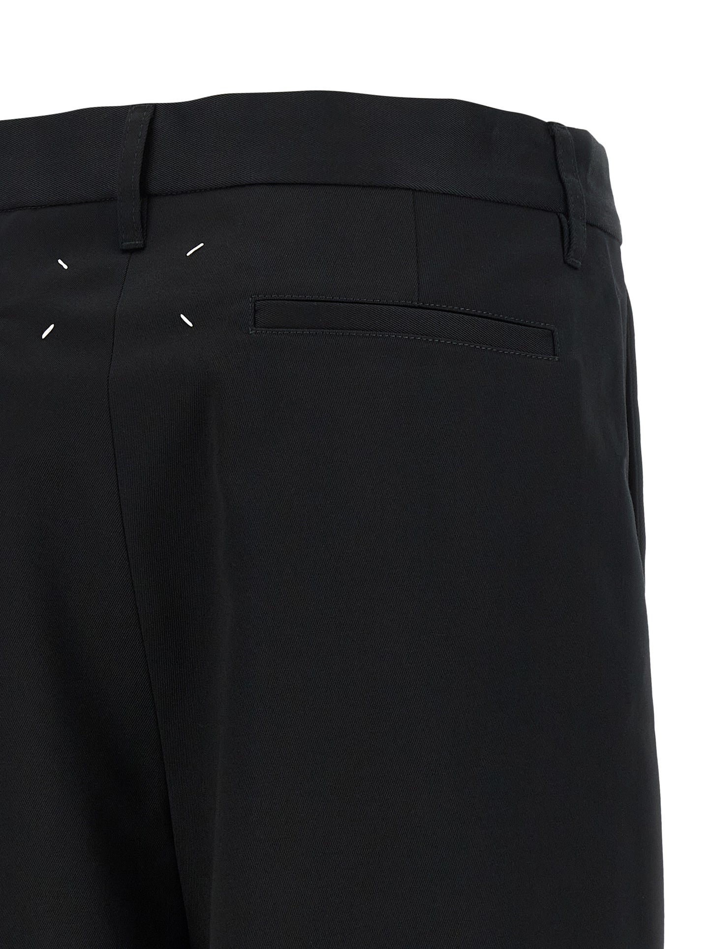 Maison Margiela Schwarze Baumwoll-Bermudashorts