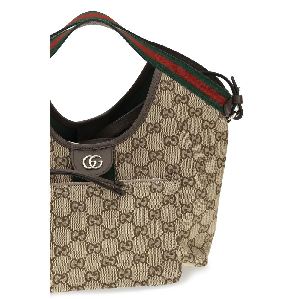 Gucci Beige Stoff-Schultertasche