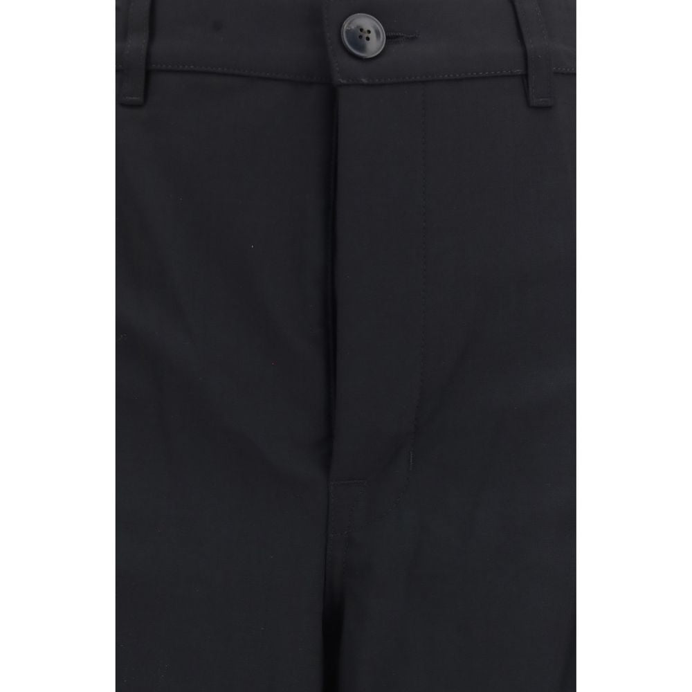 Rick Owens Schwarze Weite Wollhose – Ansicht 3 | Arca Lucia