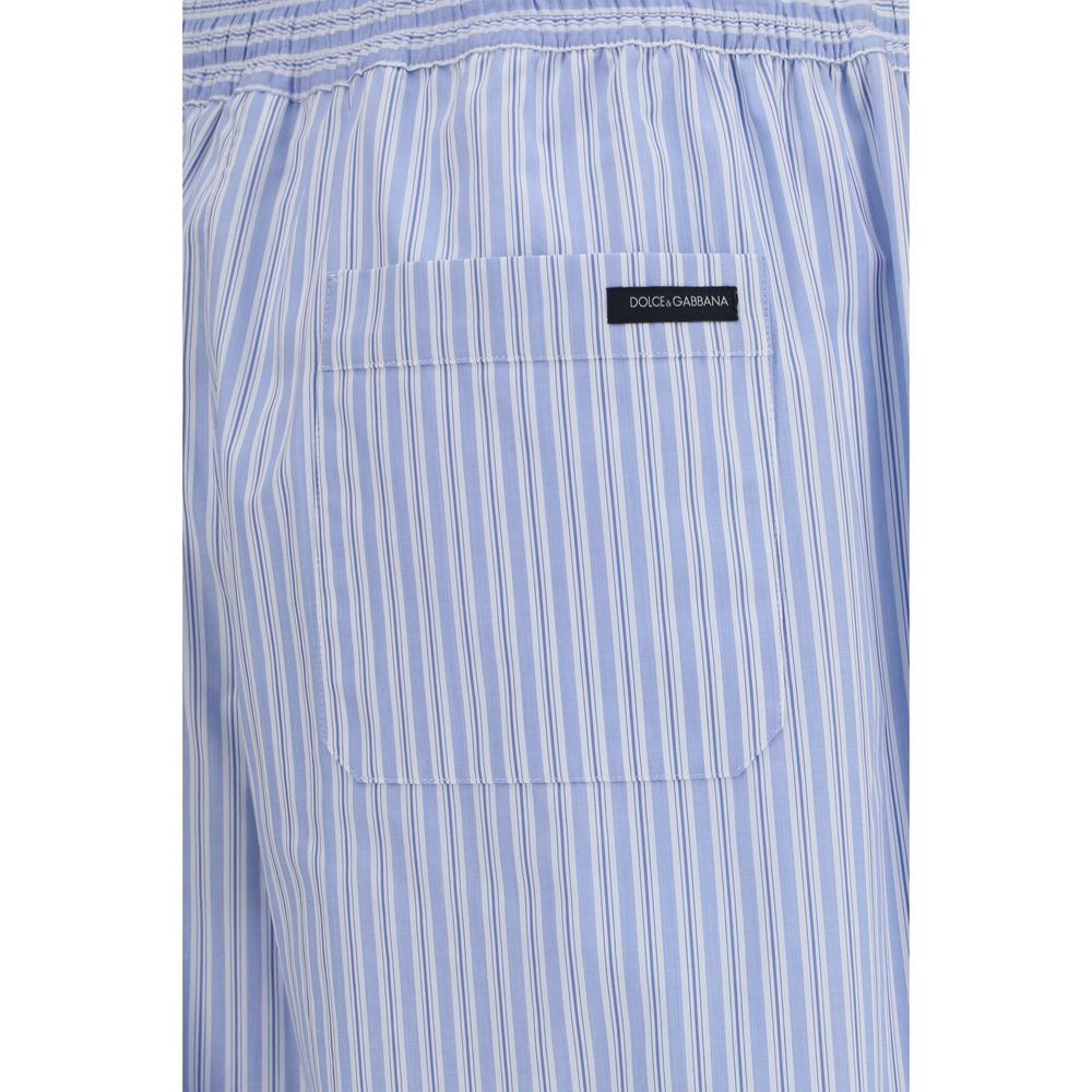 Dolce & Gabbana Blaue Baumwoll-Freizeithose