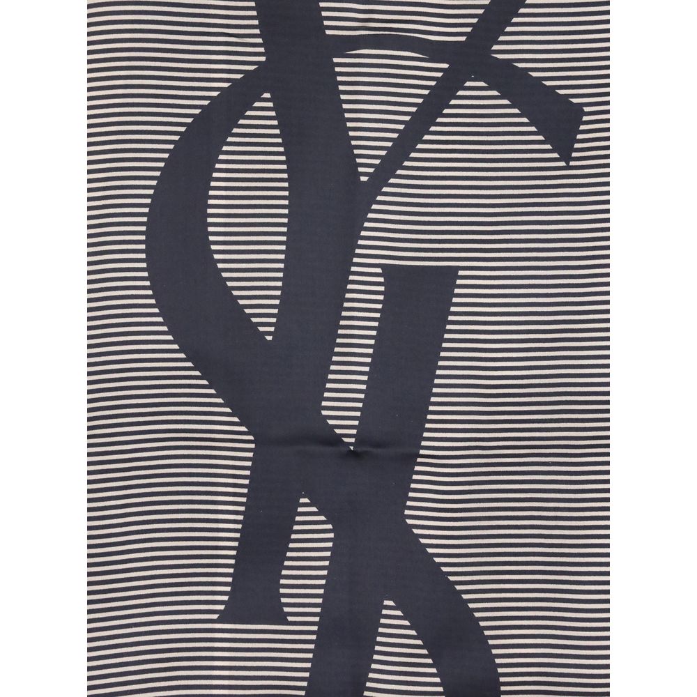 Saint Laurent Sciarpa in Seta – Blu