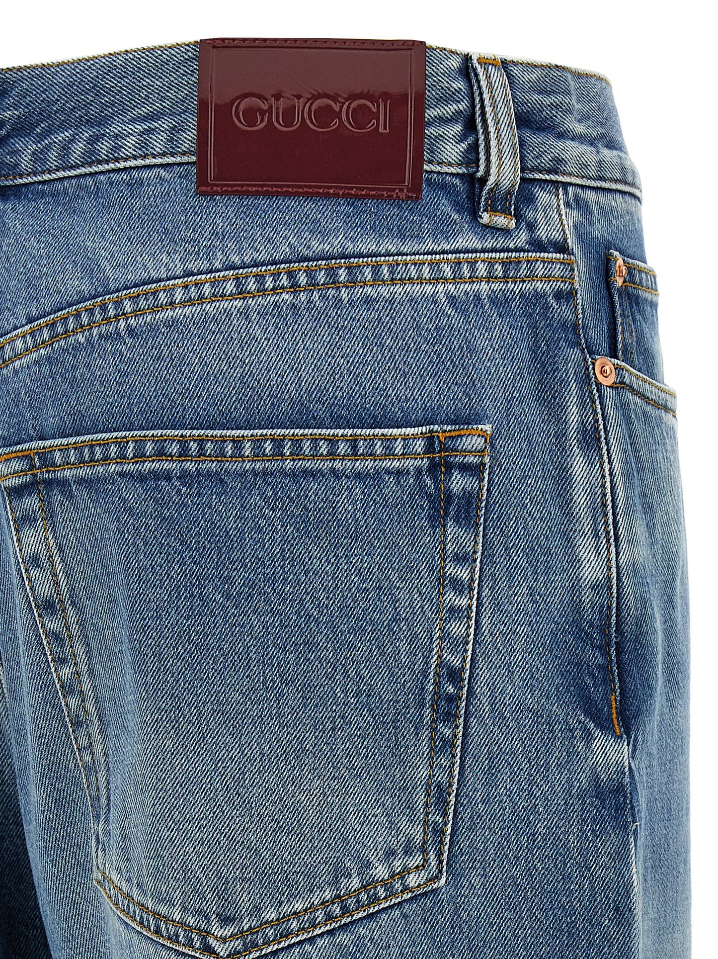 Gucci Blaue Baumwoll-Boyfriend-Jeans