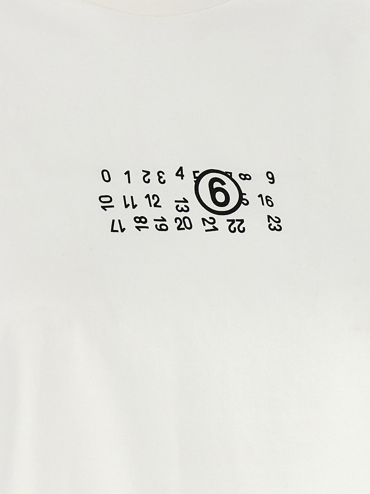 MM6 Maison Margiela Weißes Baumwoll-T-Shirt