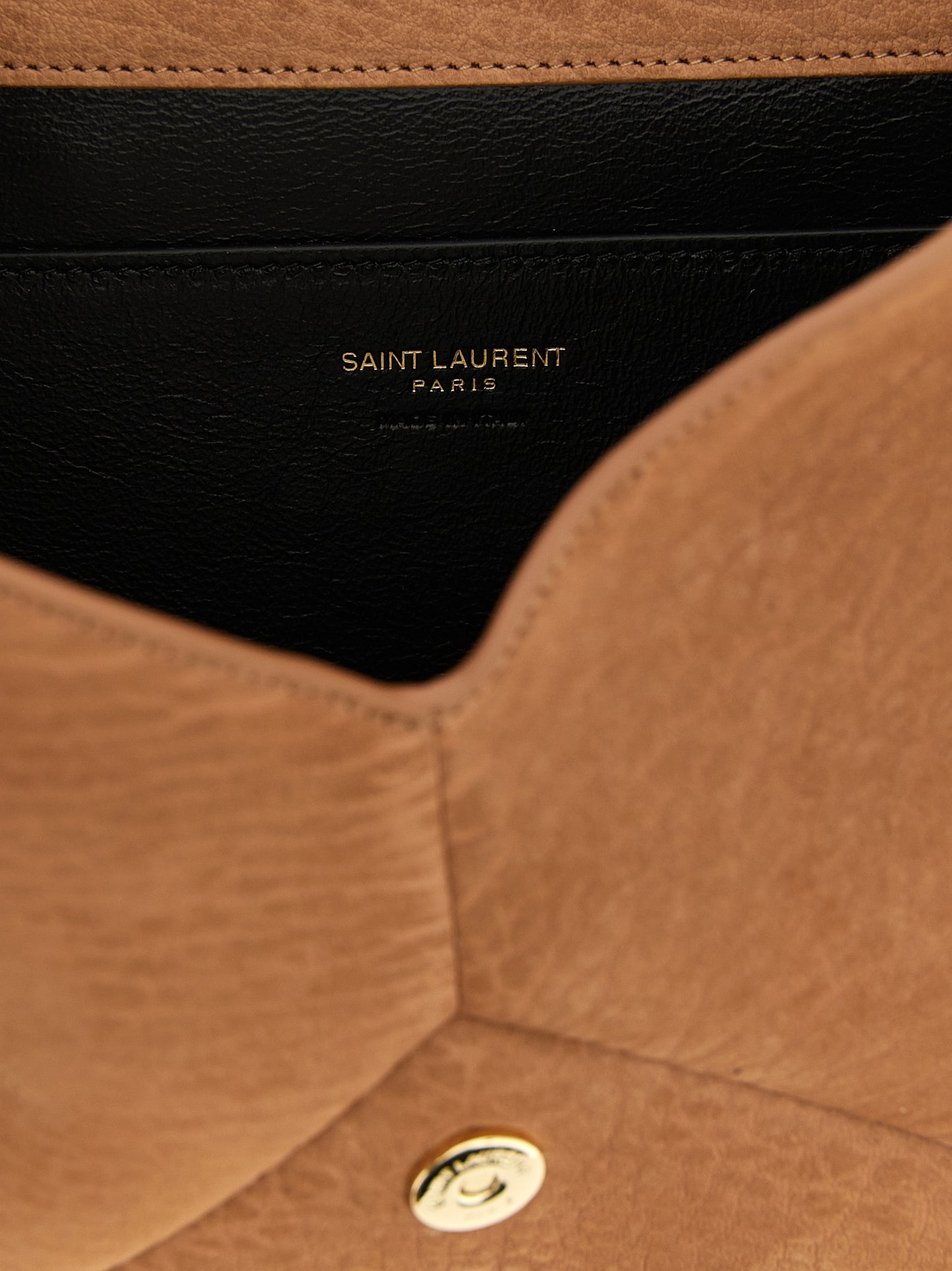 Saint Laurent Beige Lammleder Clutch