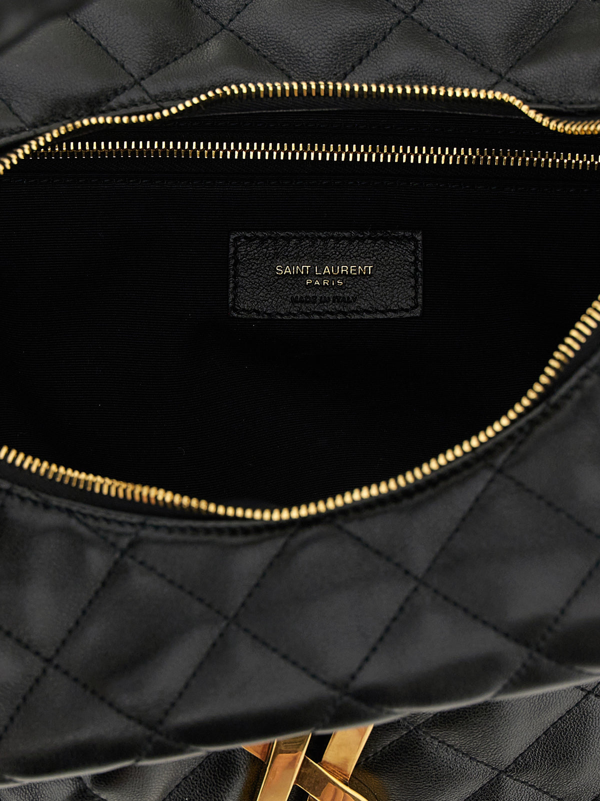 Saint Laurent Black Lambskin Shoulder Bag