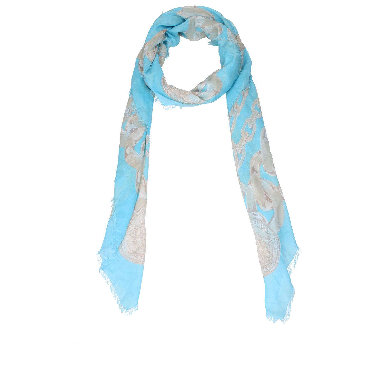 Versace Hellblauer Modal-Foulard