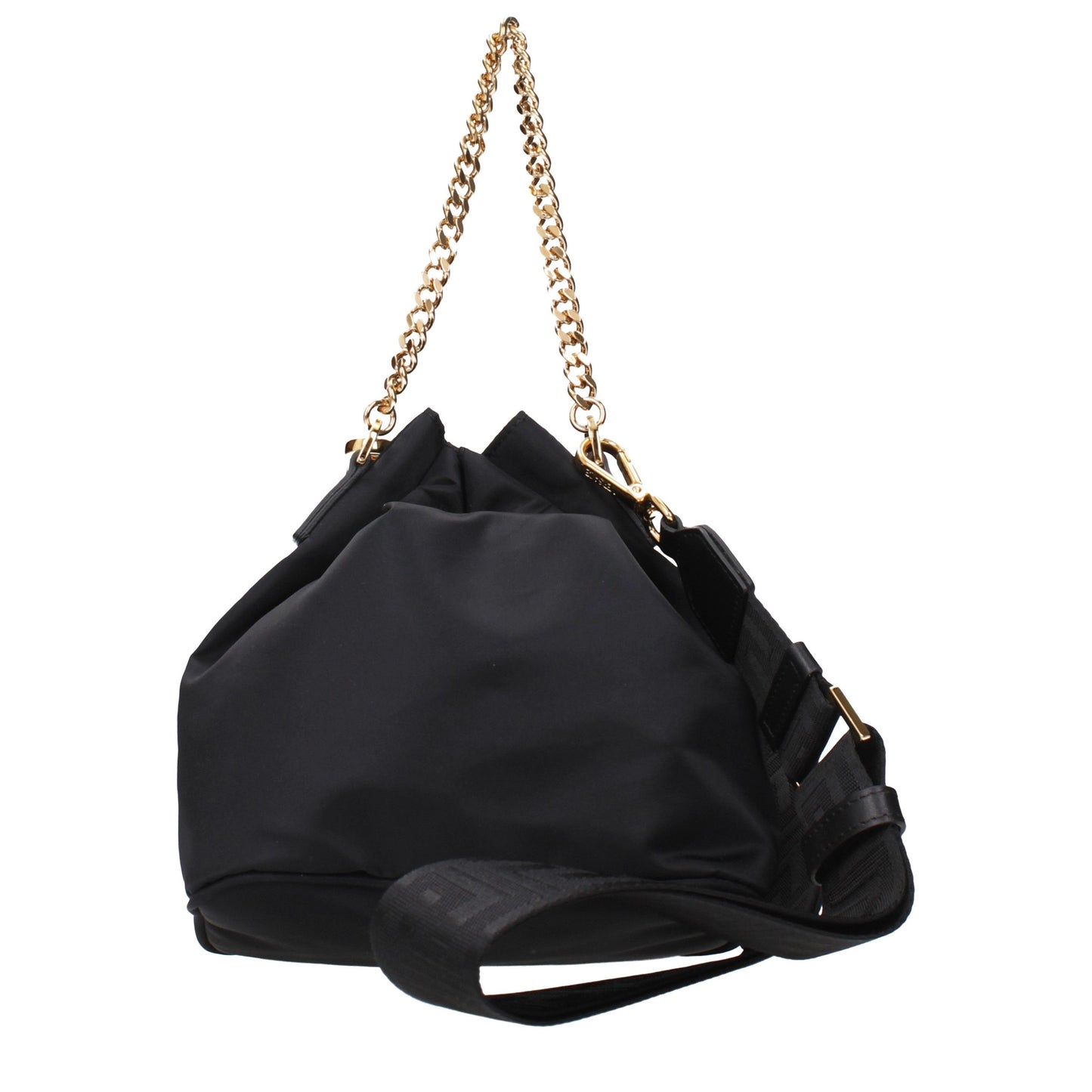Versace Schwarze Stoffhandtasche