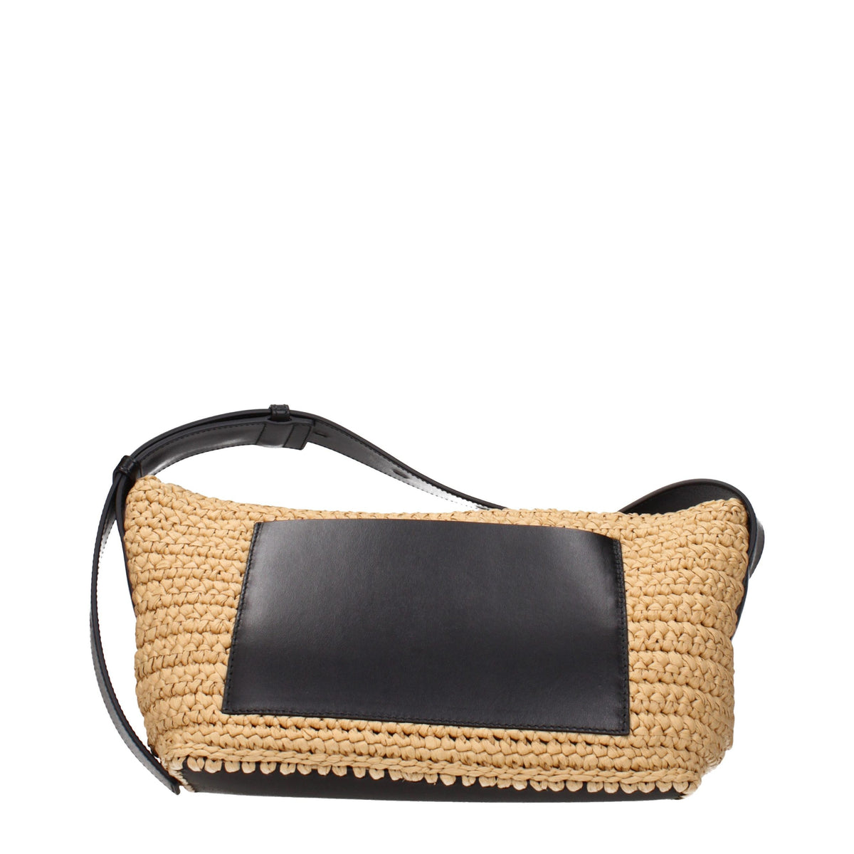 Jil Sander Beige Raffia Shoulder Bag