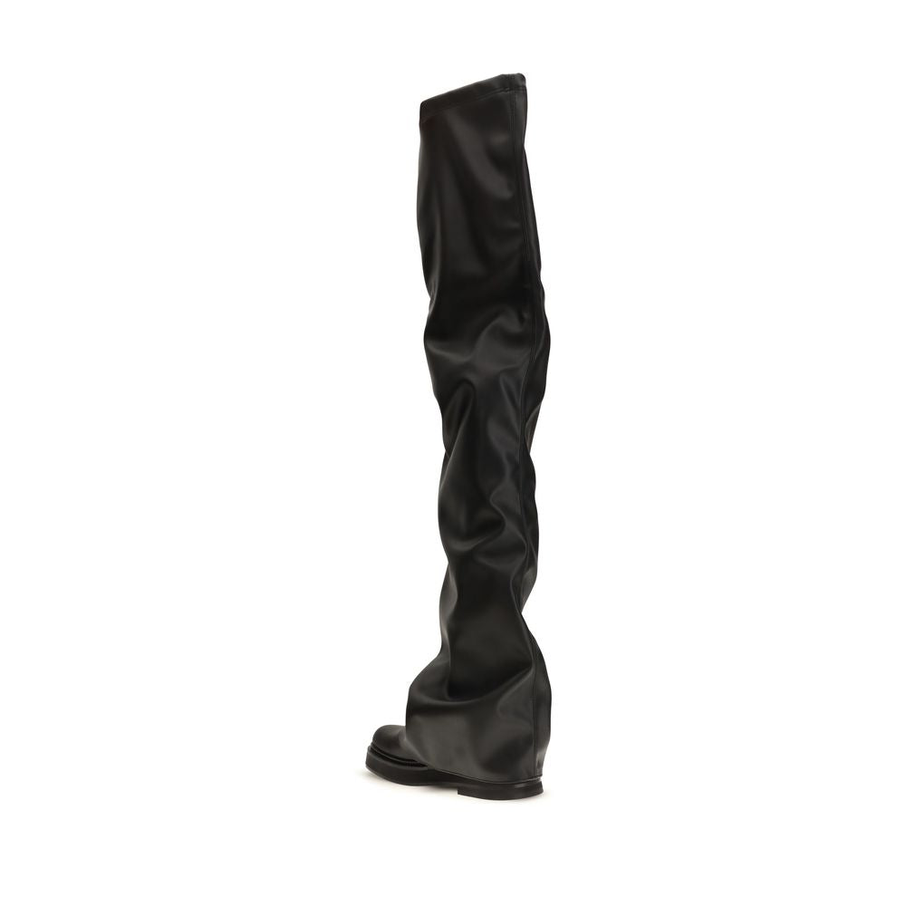 The Attico Stiefel aus Leder in Schwarz