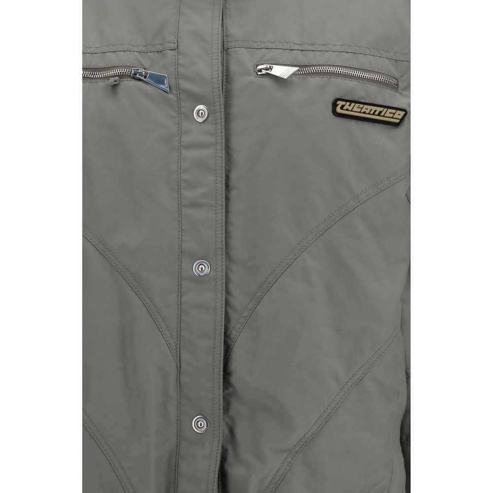 Bomber grigio a collo alto Attico