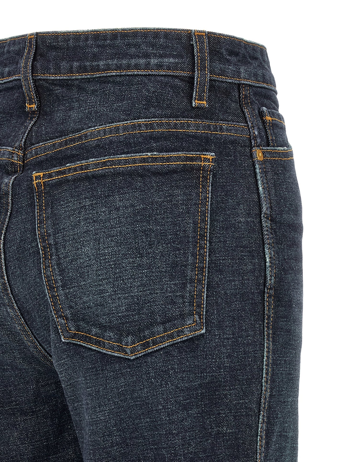 Khaite Blaue Baumwoll-Jeans mit ausgestelltem Bein