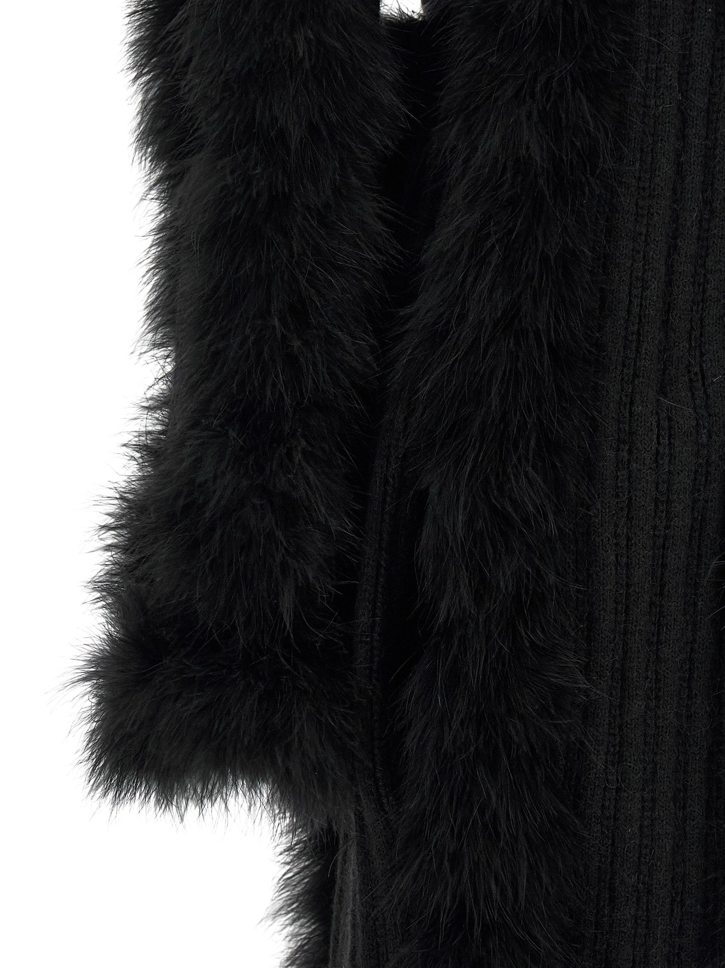 The Attico Mantel aus Polyester in Schwarz