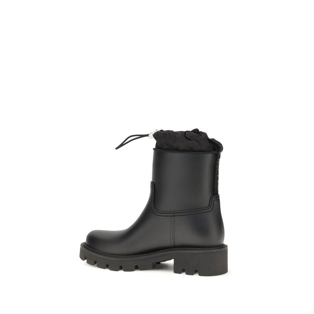 Moncler nero PVC-Gummistivali