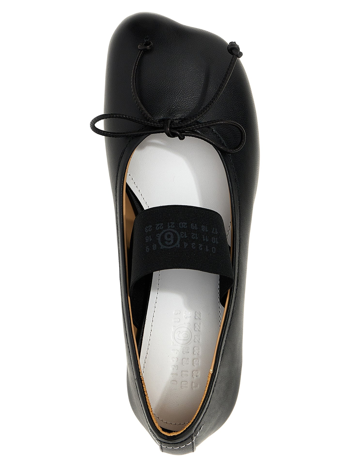 MM6 Maison Margiela Schwarze Ballerinas aus Leder