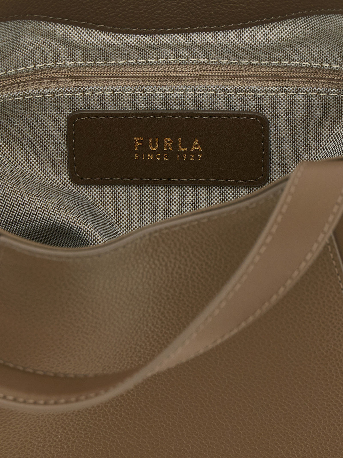 Furla Goccia S Tote Grigia in Pelle di Vitello