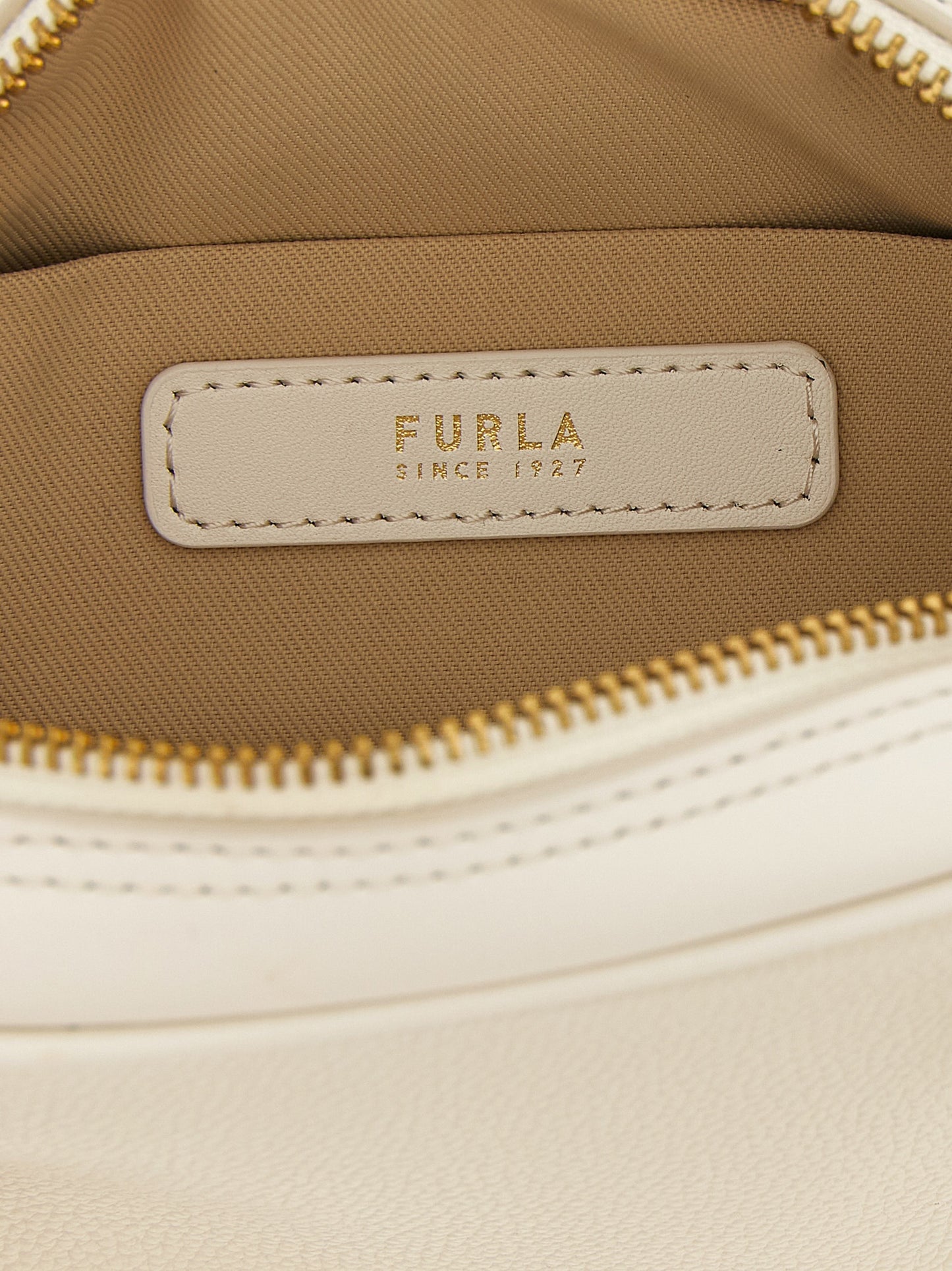 Furla Weiße Kalbsleder-Handtasche