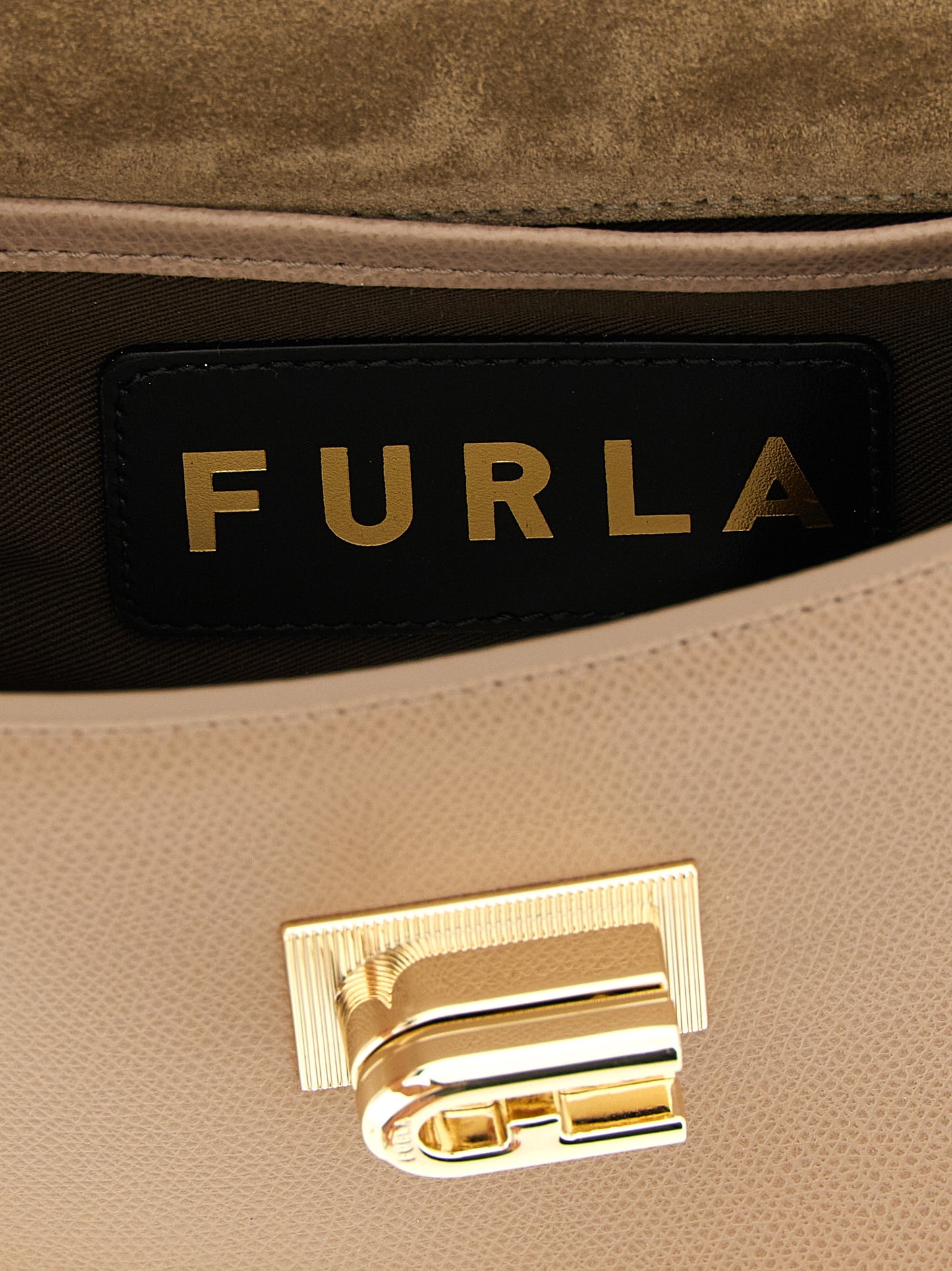 Furla Beige Kalbsleder Umhängetasche